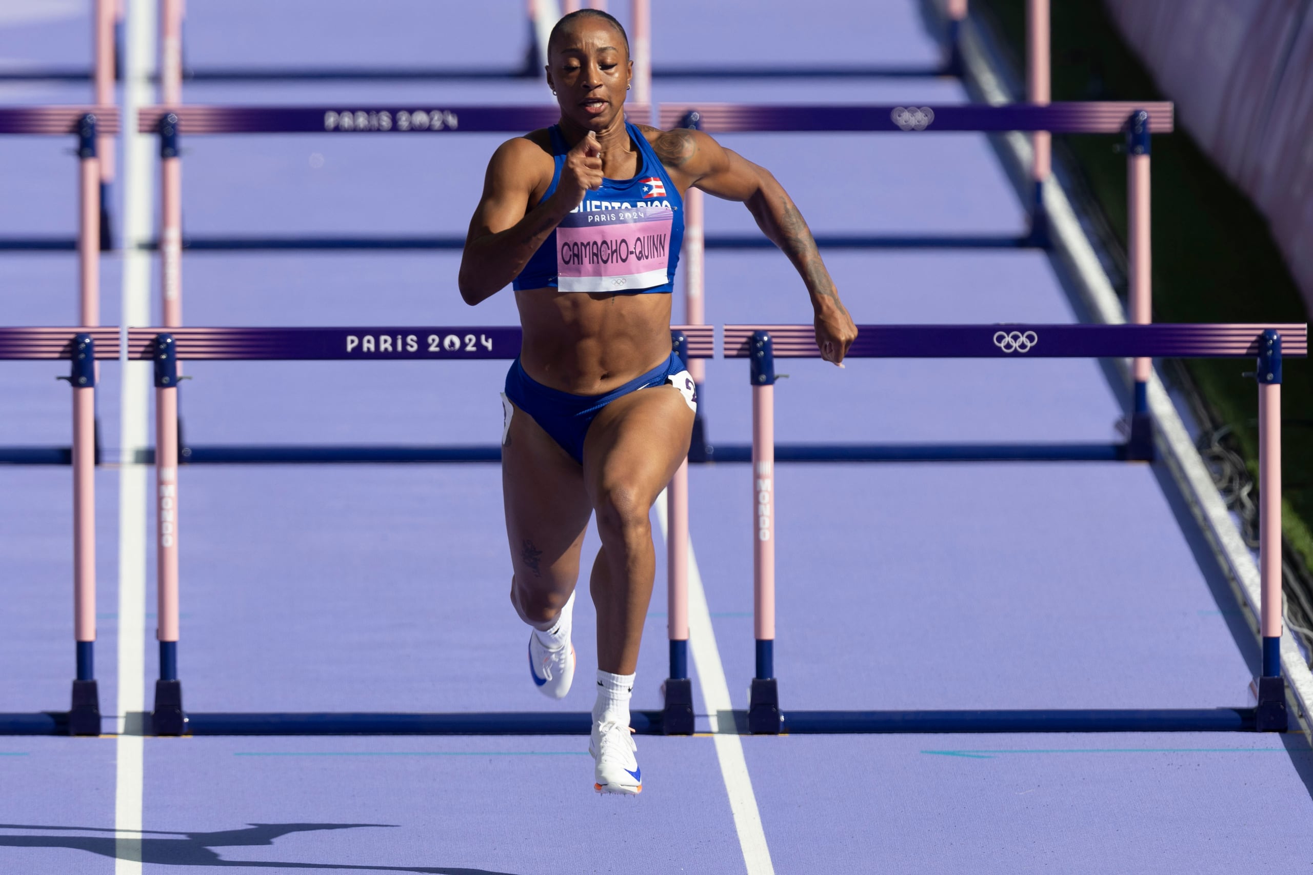 Jasmine Camacho-Quinn en las Olimpiadas de París 2024.