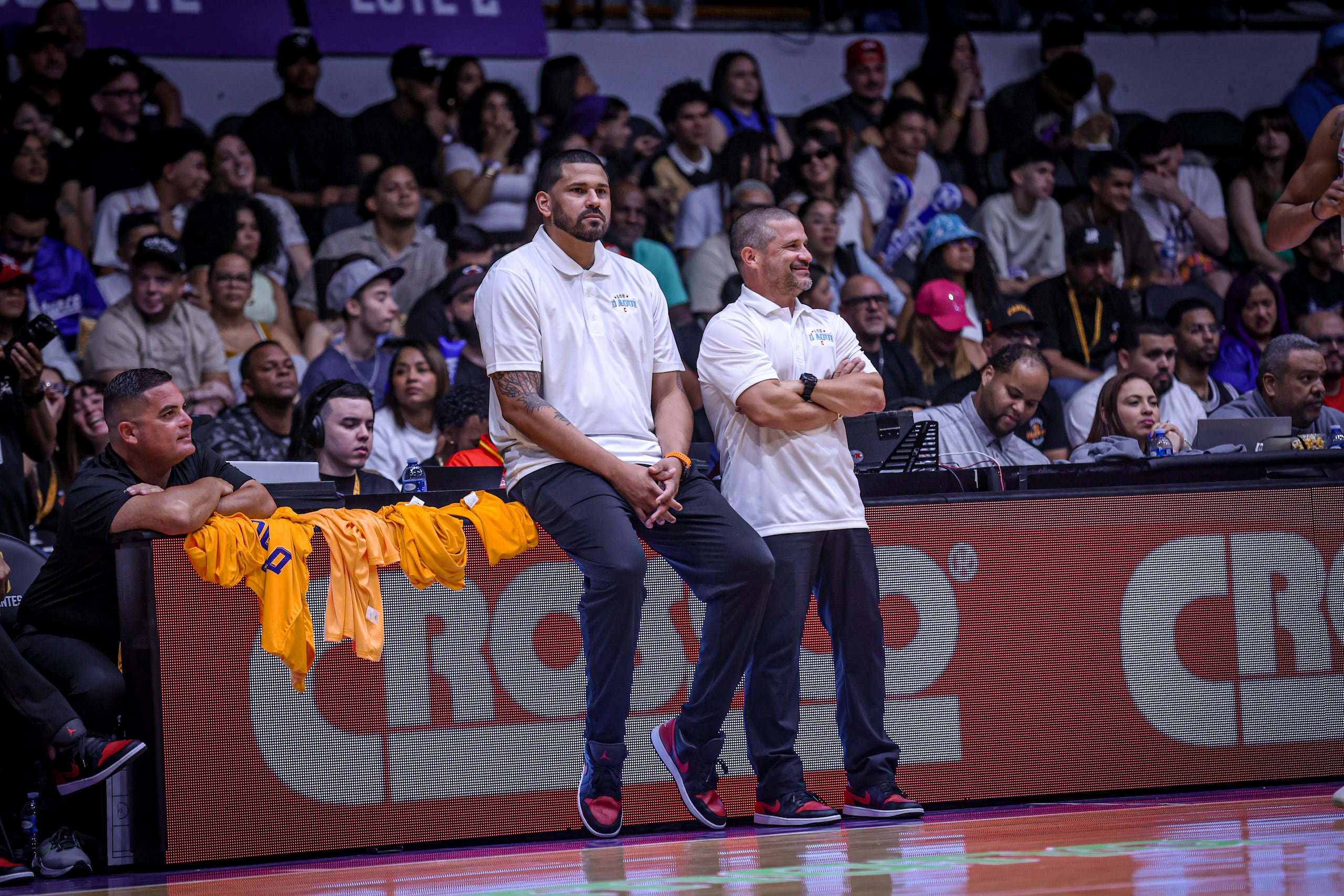 Ángel Daniel Vassalo y Juan Cardona en el Juego de Estrellas del BSN.