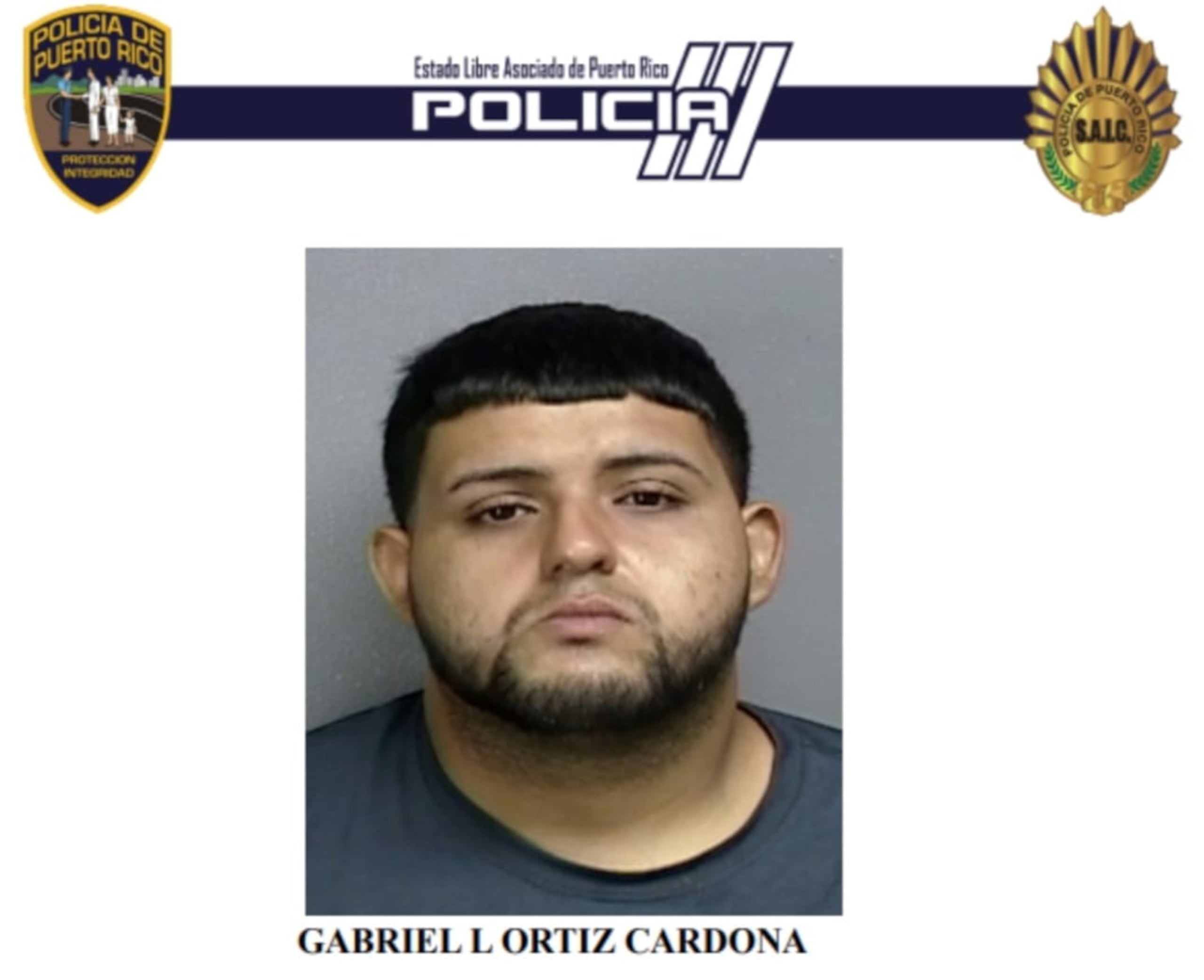 Gabriel L. Ortiz Cardona, es buscado por maltrato de ancianos y violación a la Ley de Armas, tras amenazar a su padre para exigir dinero.