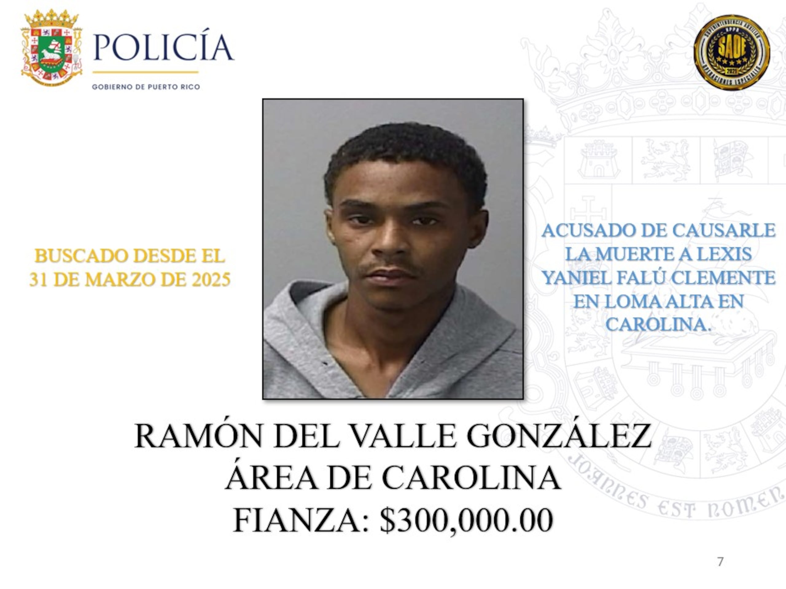 Ramón del Valle González | La Policía de Puerto Rico exhorta a la ciudadanía a colaborar con las autoridades para lograr la captura de 25 individuos que permanecen prófugos de la justicia y contra quienes pesan órdenes de arresto por delitos de asesinato ocurridos en distintos municipios de la Isla.
Estos individuos son considerados de alta peligrosidad y son buscados por hechos que han cobrado la vida de múltiples víctimas. Algunos de ellos han evadido la justicia durante años, mientras que otros enfrentan acusaciones recientes por asesinatos cometidos durante el presente año.