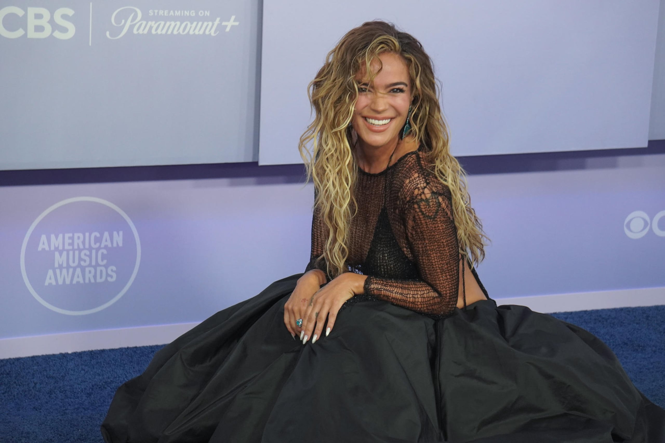 La cantante colombiana Karol G durante los American Music Awards en mayo de este año.