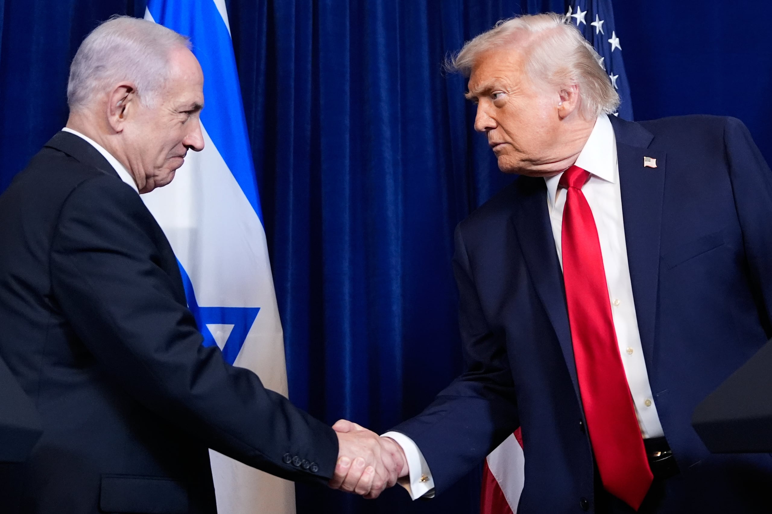 El presidente estadounidense Donald Trump y el primer ministro israelí Benjamin Netanyahu.