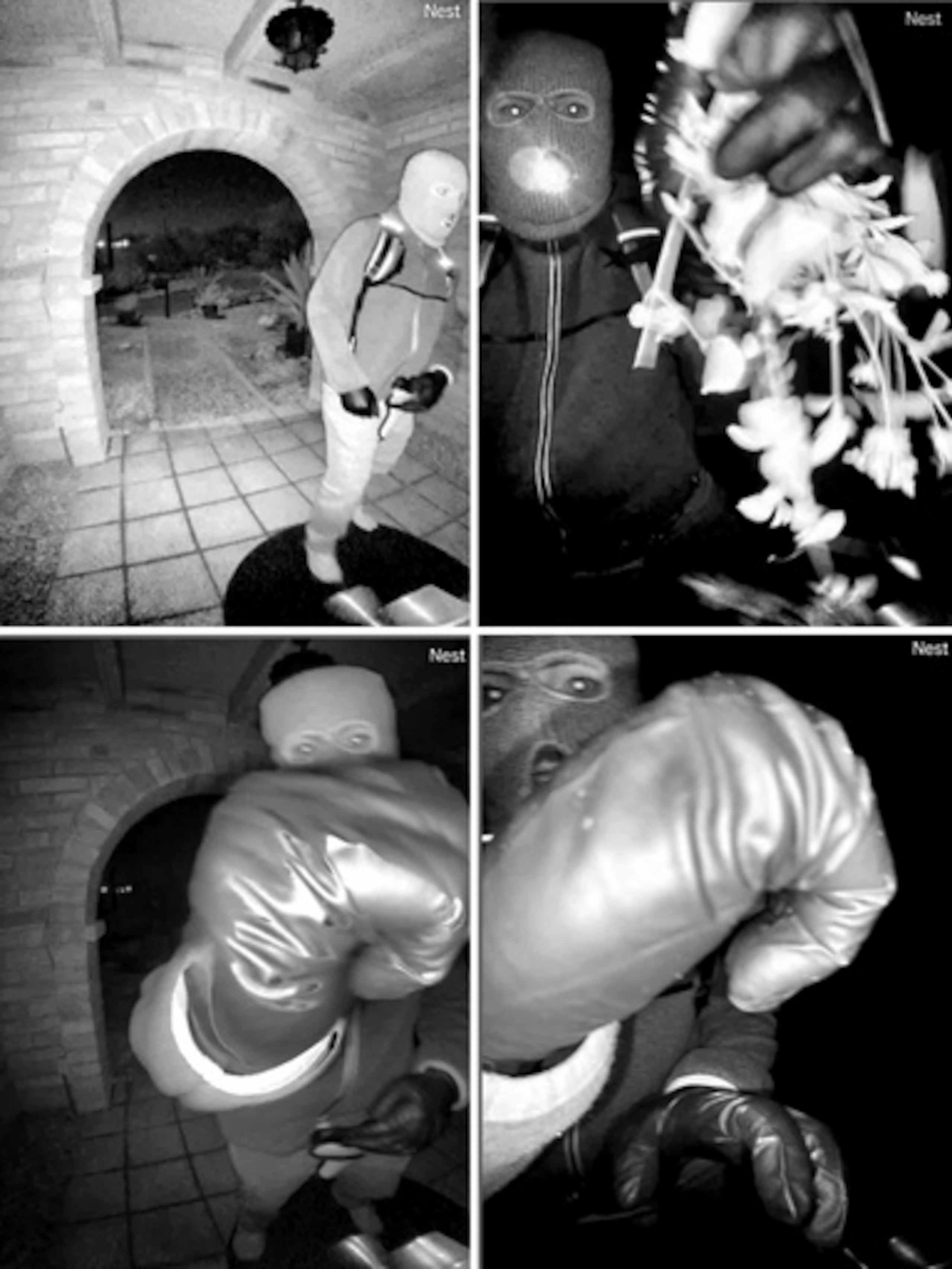 Este combo de imágenes proporcionadas por el FBI muestra imágenes de vigilancia en la casa de Nancy Guthrie la noche en que desapareció en Tucson, Arizona (FBI vía AP)