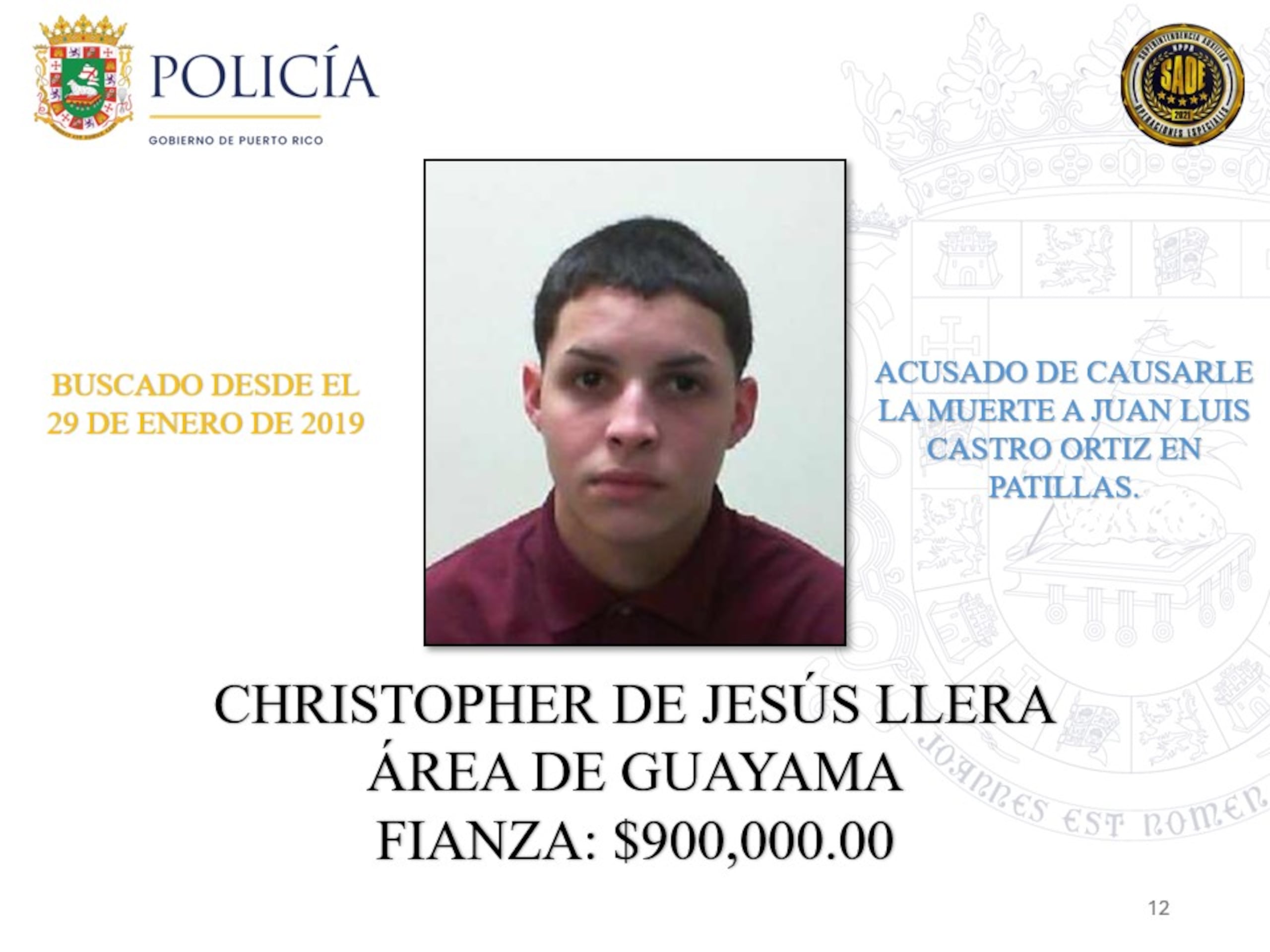 Christopher de Jesús Llera | La Policía de Puerto Rico exhorta a la ciudadanía a colaborar con las autoridades para lograr la captura de 25 individuos que permanecen prófugos de la justicia y contra quienes pesan órdenes de arresto por delitos de asesinato ocurridos en distintos municipios de la Isla.
Estos individuos son considerados de alta peligrosidad y son buscados por hechos que han cobrado la vida de múltiples víctimas. Algunos de ellos han evadido la justicia durante años, mientras que otros enfrentan acusaciones recientes por asesinatos cometidos durante el presente año.