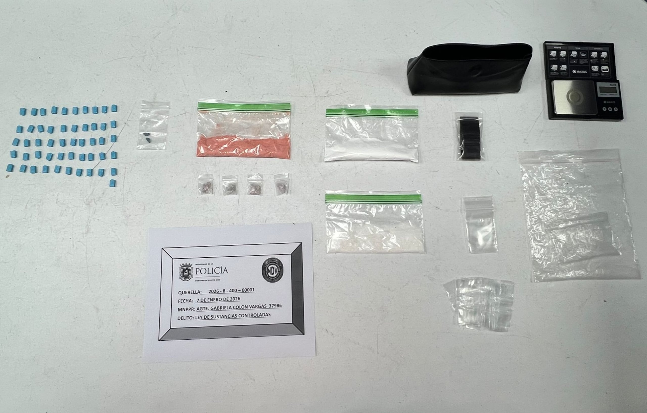 Sustancias controladas ocupadas en las intervenciones policíacas.