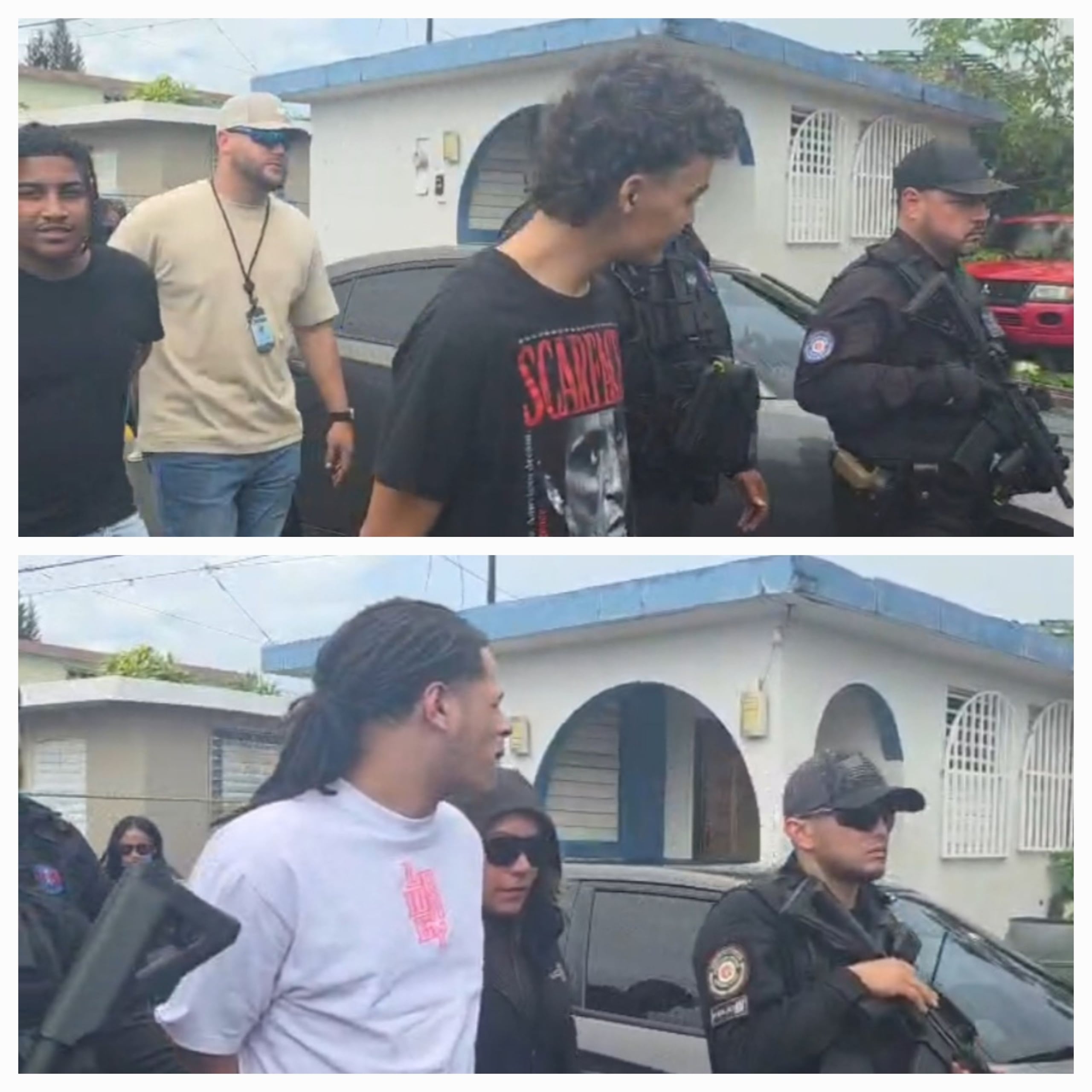 Tres hombres fueron arrestados tras ocupar armas ilegales durante un allanamiento en una residencia del barrio Cucharillas, en Cataño.