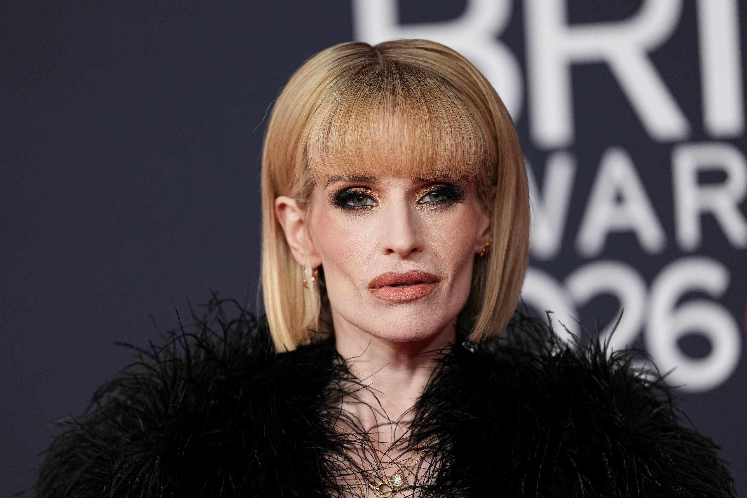 Kelly Osbourne a su llegada este sábado a los Brit Awards 2026 en Manchester, Inglaterra.