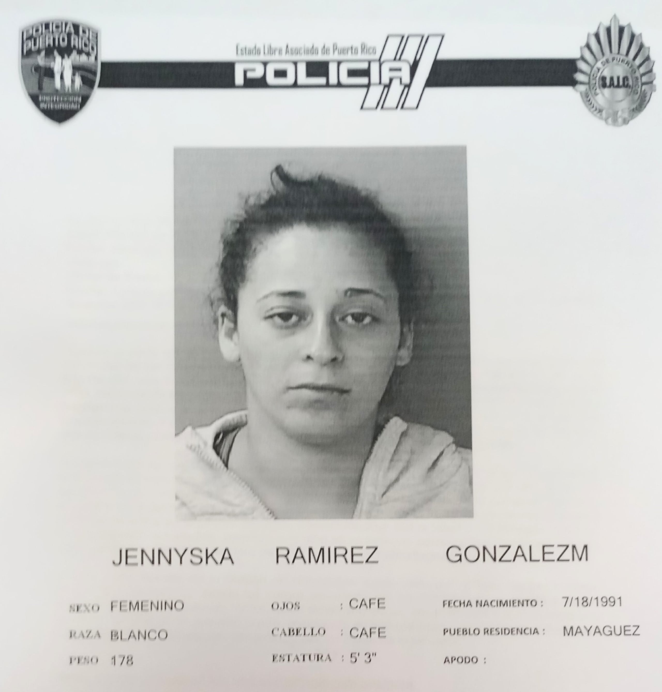 Jennyska Marie Ramírez González, enfrenta cargos por homicidio involuntario y maltrato de menores por negligencia.