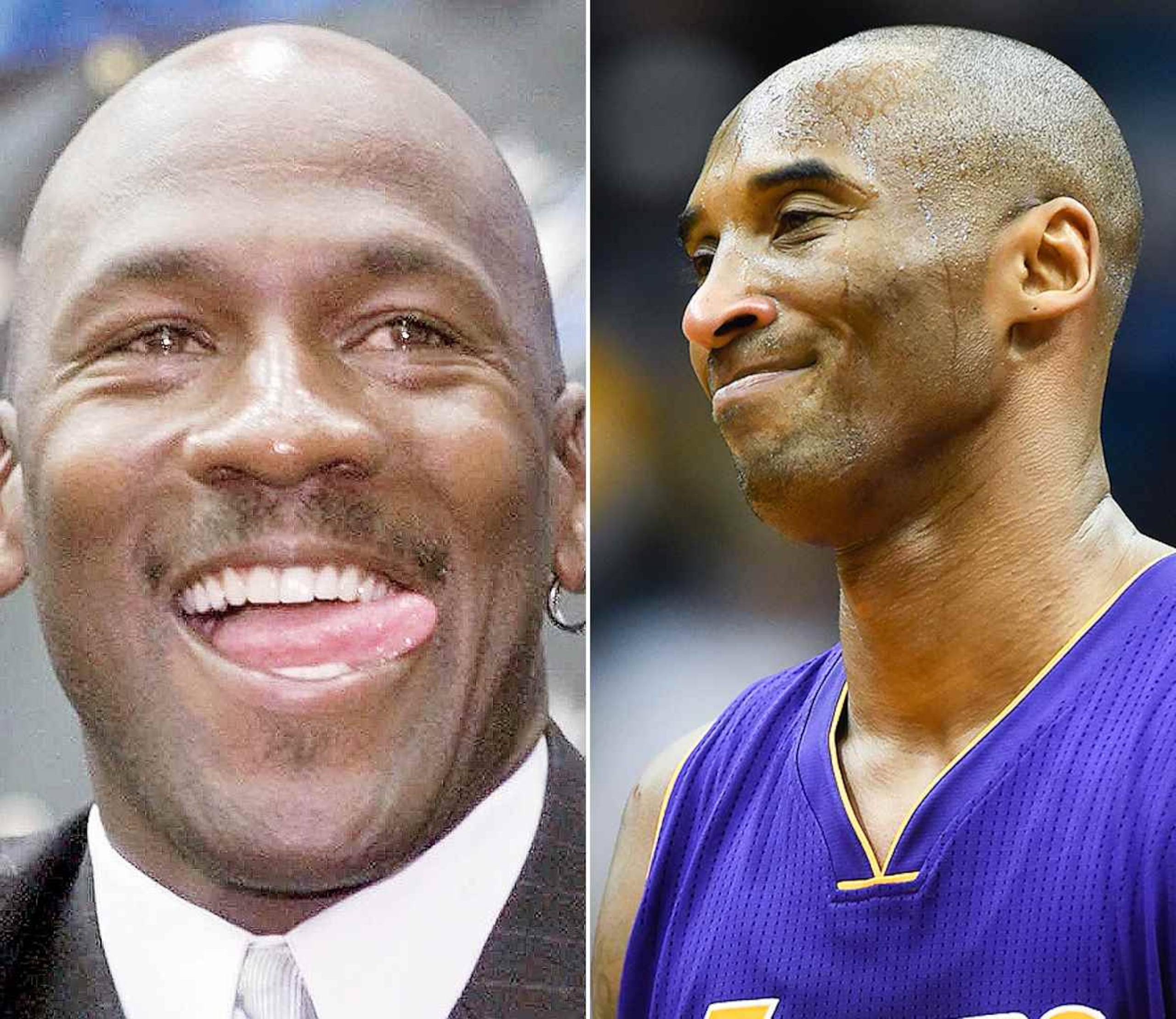 Michael Jordan y Kobe Bryant. (AP)