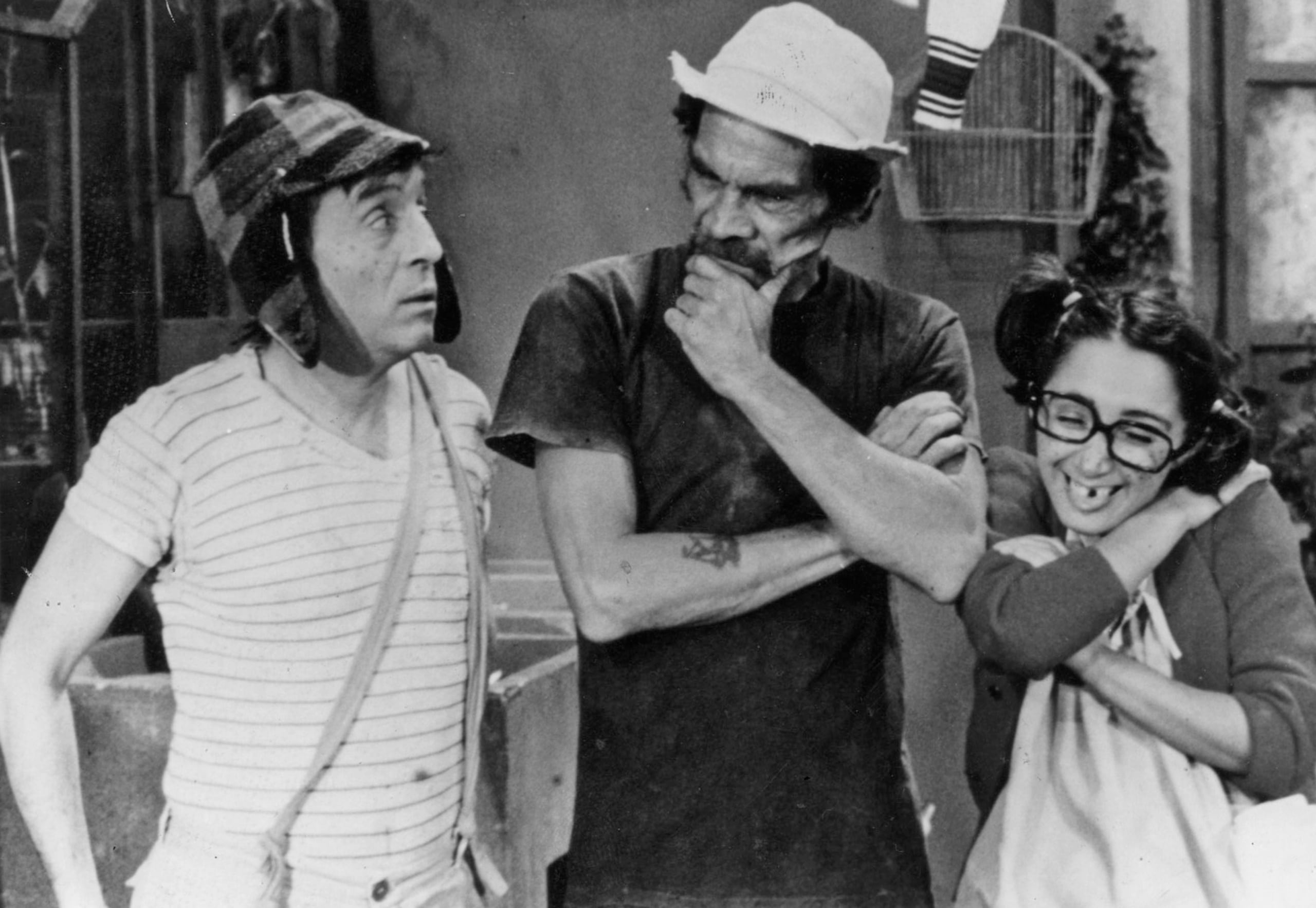 Don Ramón, centro, en una escena de El Chavo del 8
