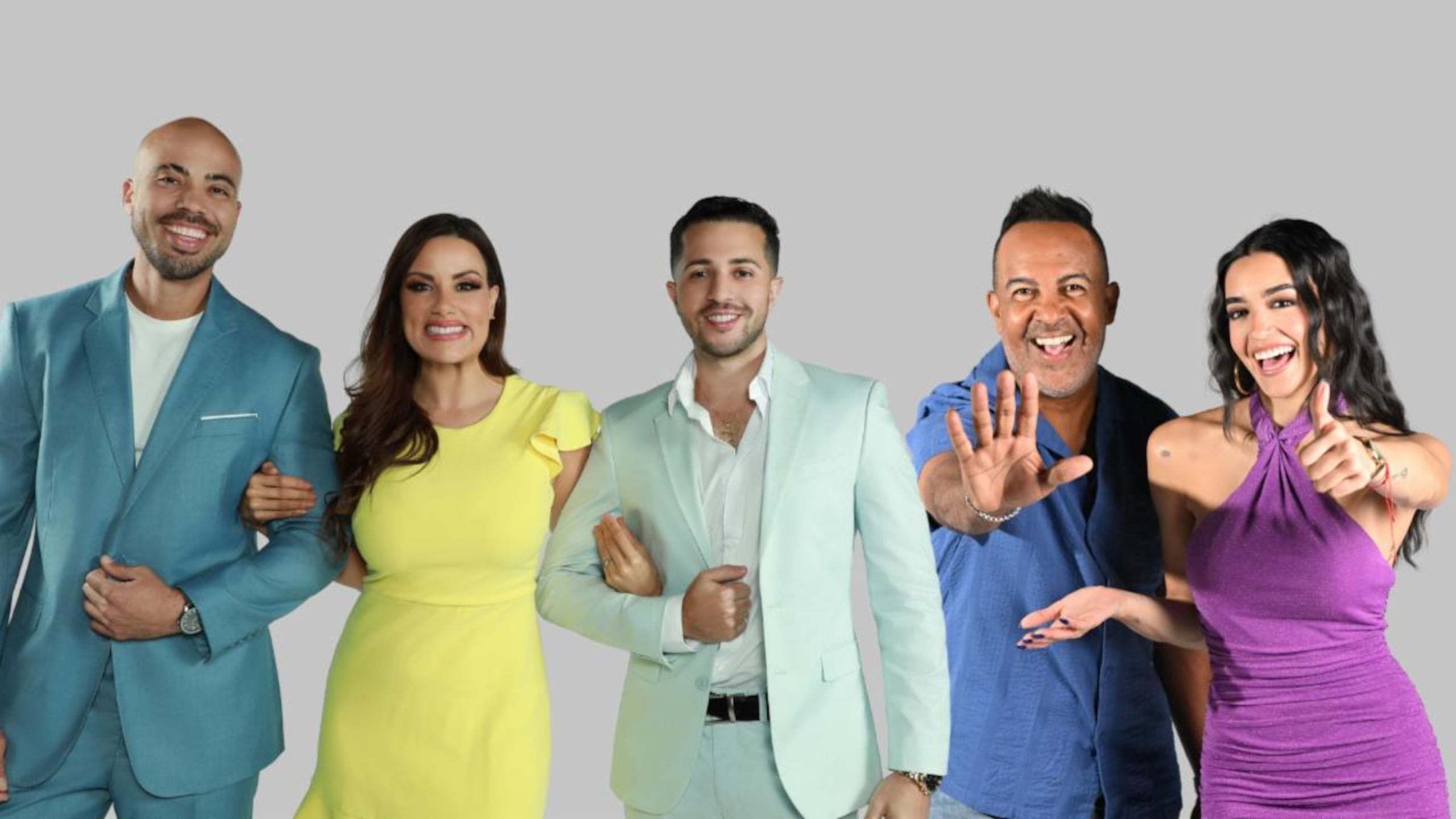 Vivianie Díaz y Jesse Calderón (a la extrema derecha) regresan en la nueva temporada de "El Mediodía", mientras que Shanira Blanco contará con la presencia de Andrés Waldemar y Manuel Diana en el nuevo ciclo de "Aquí Estamos".