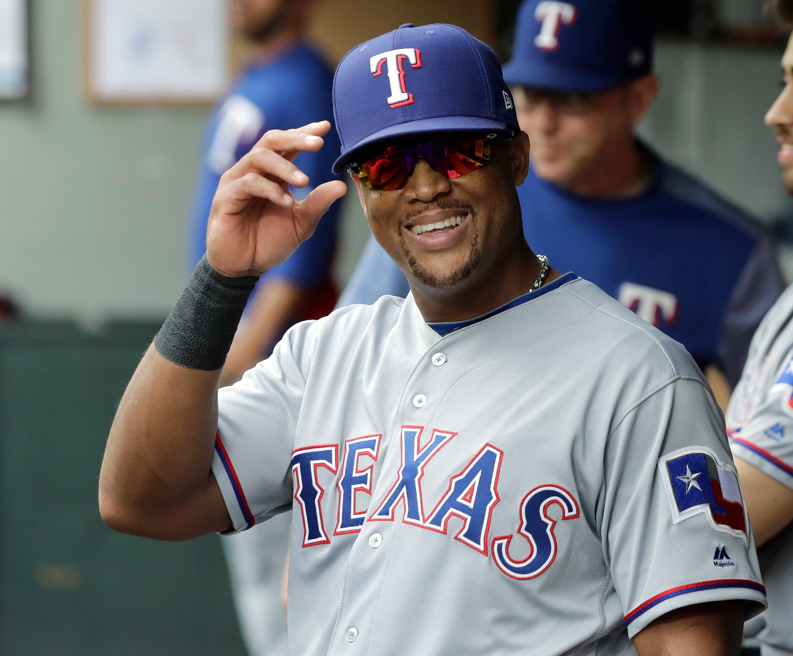 El expelotero dominicano Adrián Beltré en uniforme de los Rangers de Texas.