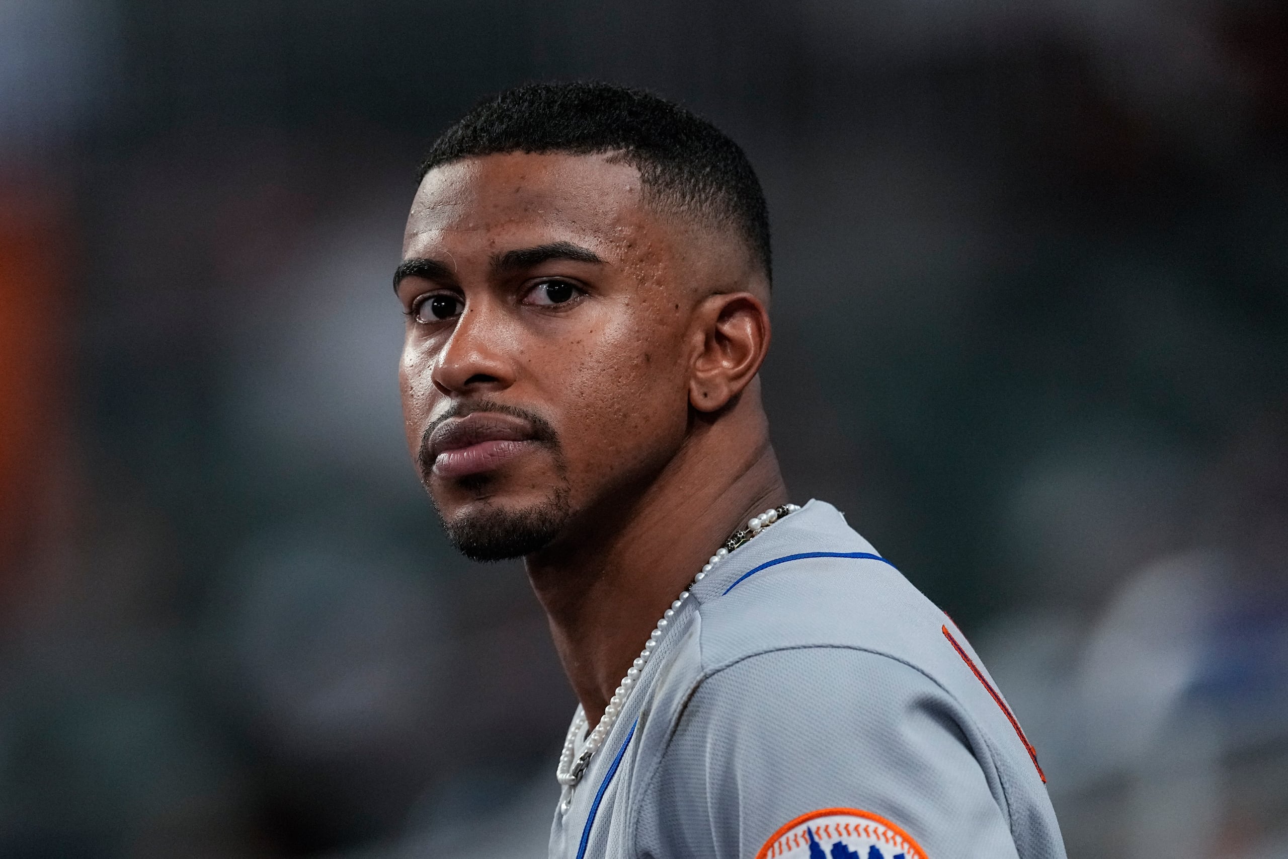 Francisco Lindor aparece aquí durante la serie ante los Braves.