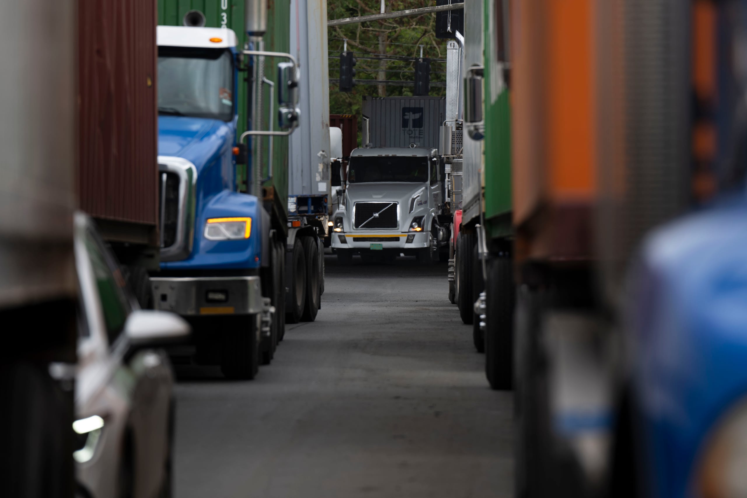 Los camioneros protestan por el alto costo de vida y los salarios, así como para crear conciencia sobre la Ley de Tránsito, entre otros asuntos.