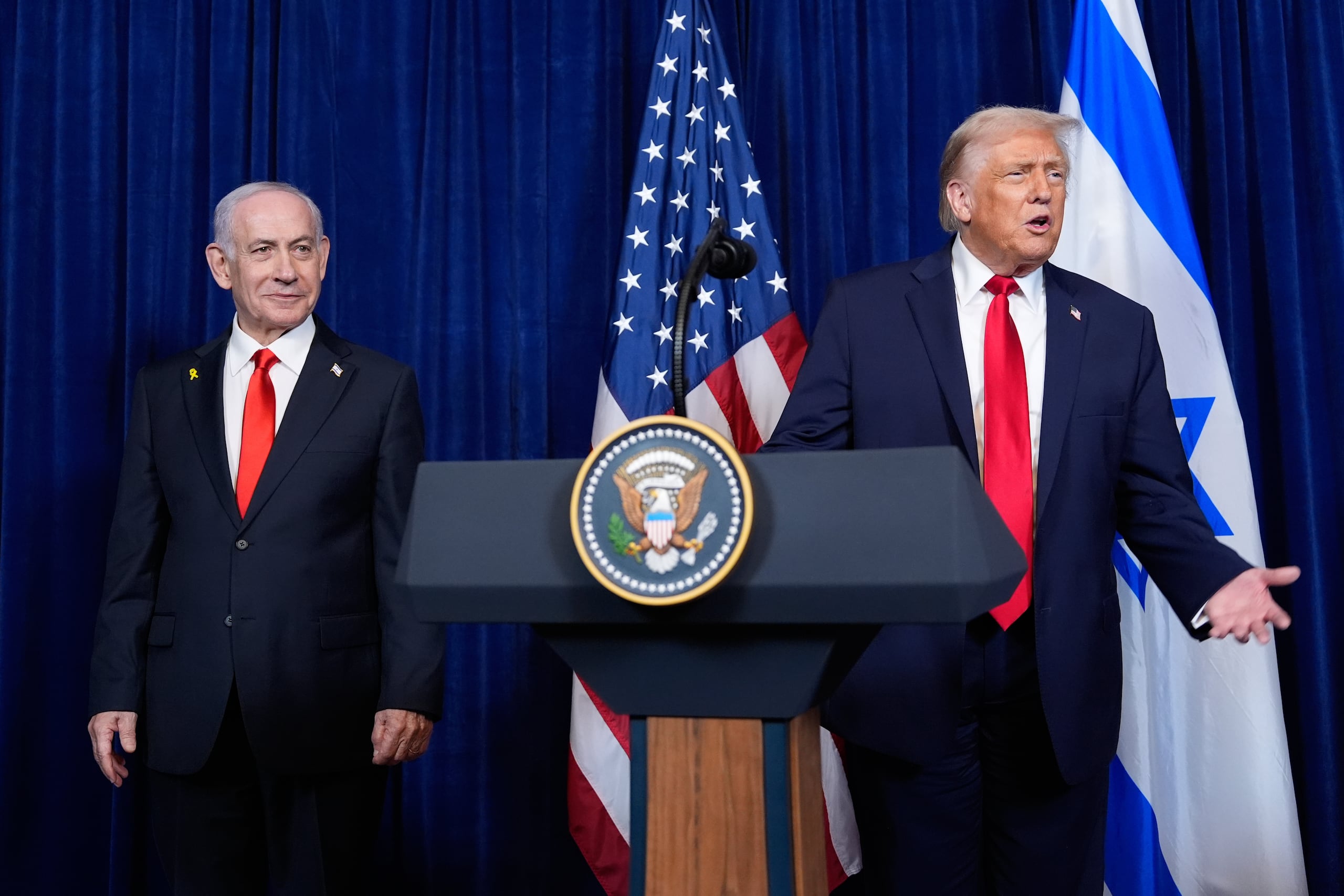 El presidente estadounidense Donald Trump y el primer ministro israelí Benjamin Netanyahu.