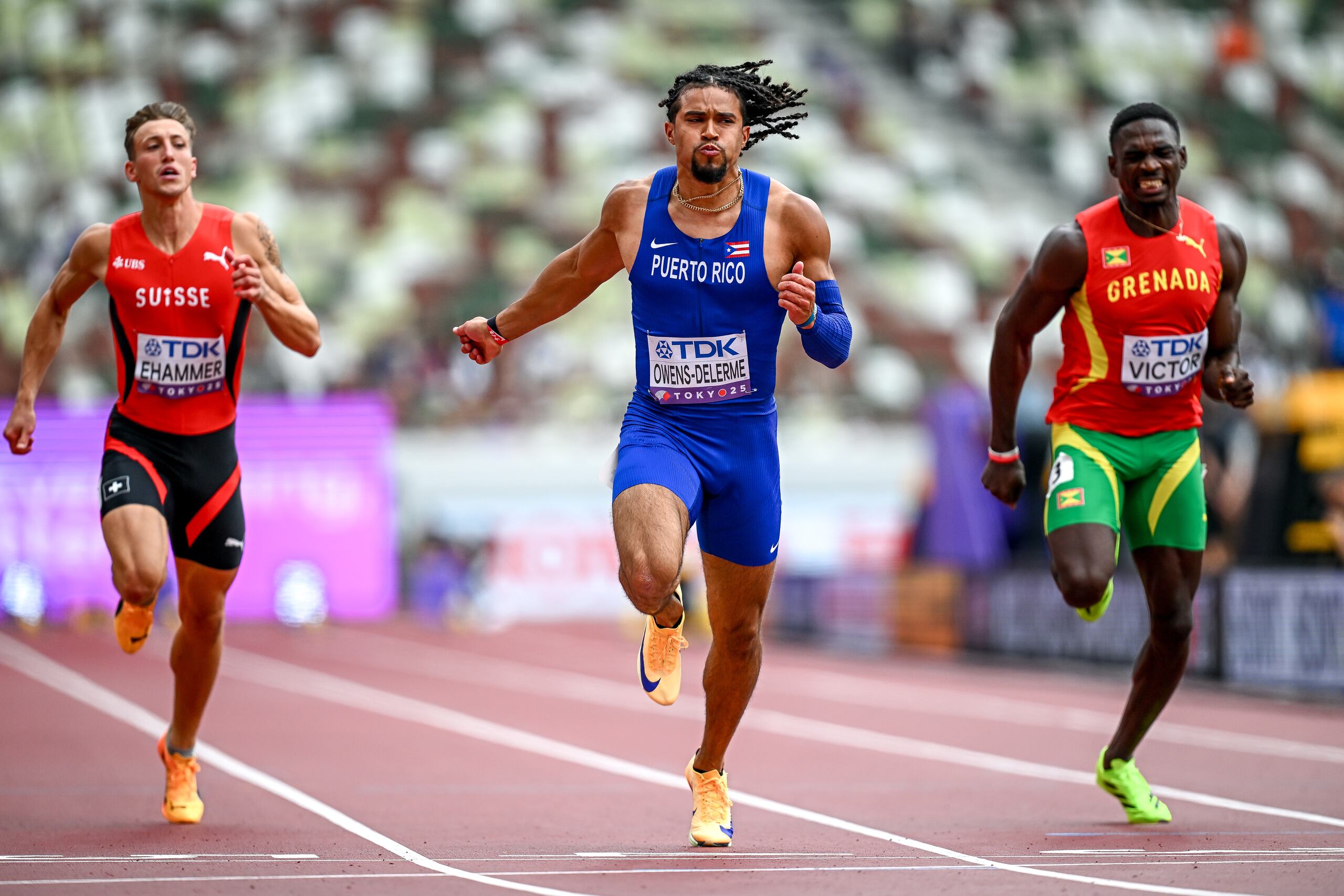 Ayden Owens-Delerme en el Campeonato Mundial de Atletismo 2025.
