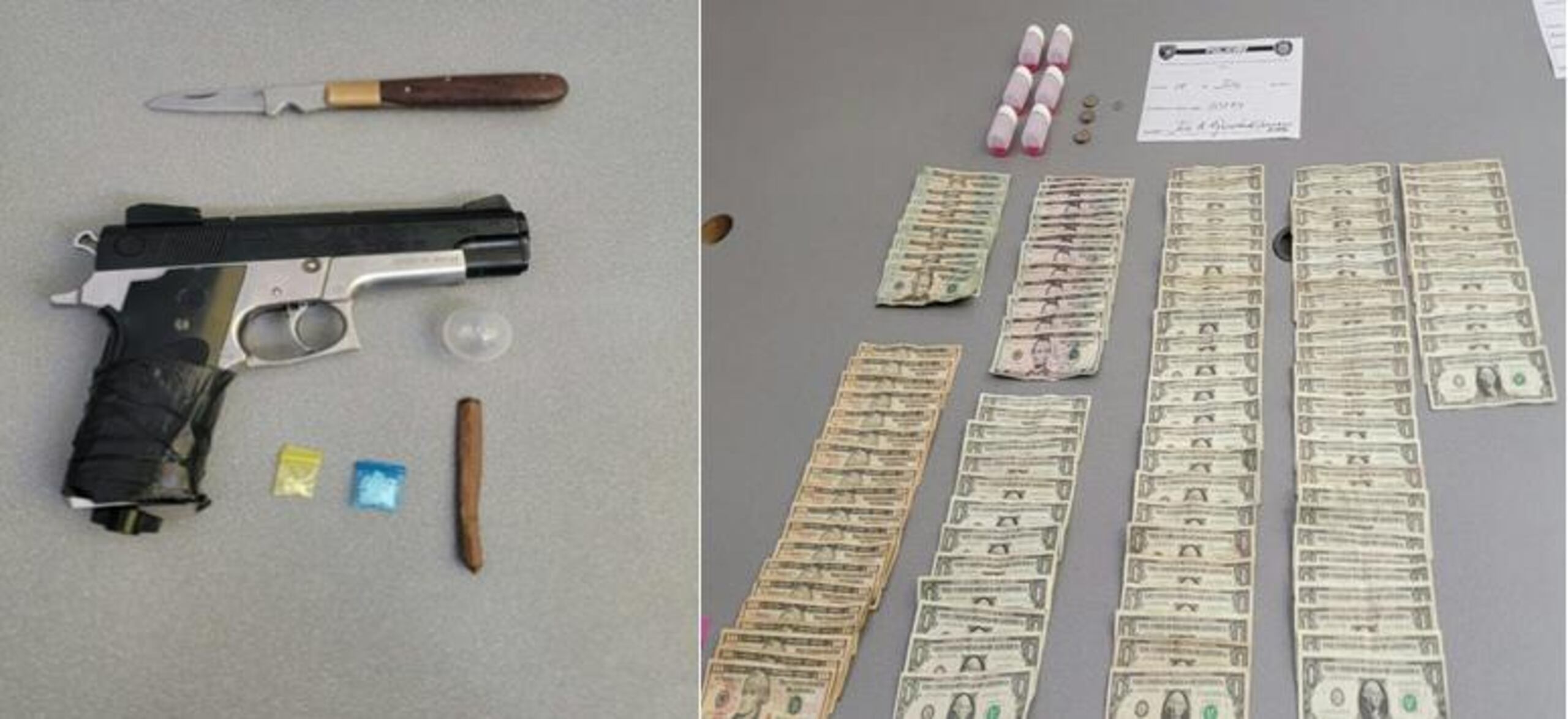 Durante las intervenciones se ocuparon drogas, dinero en efectivo y una pistola de perdigones.