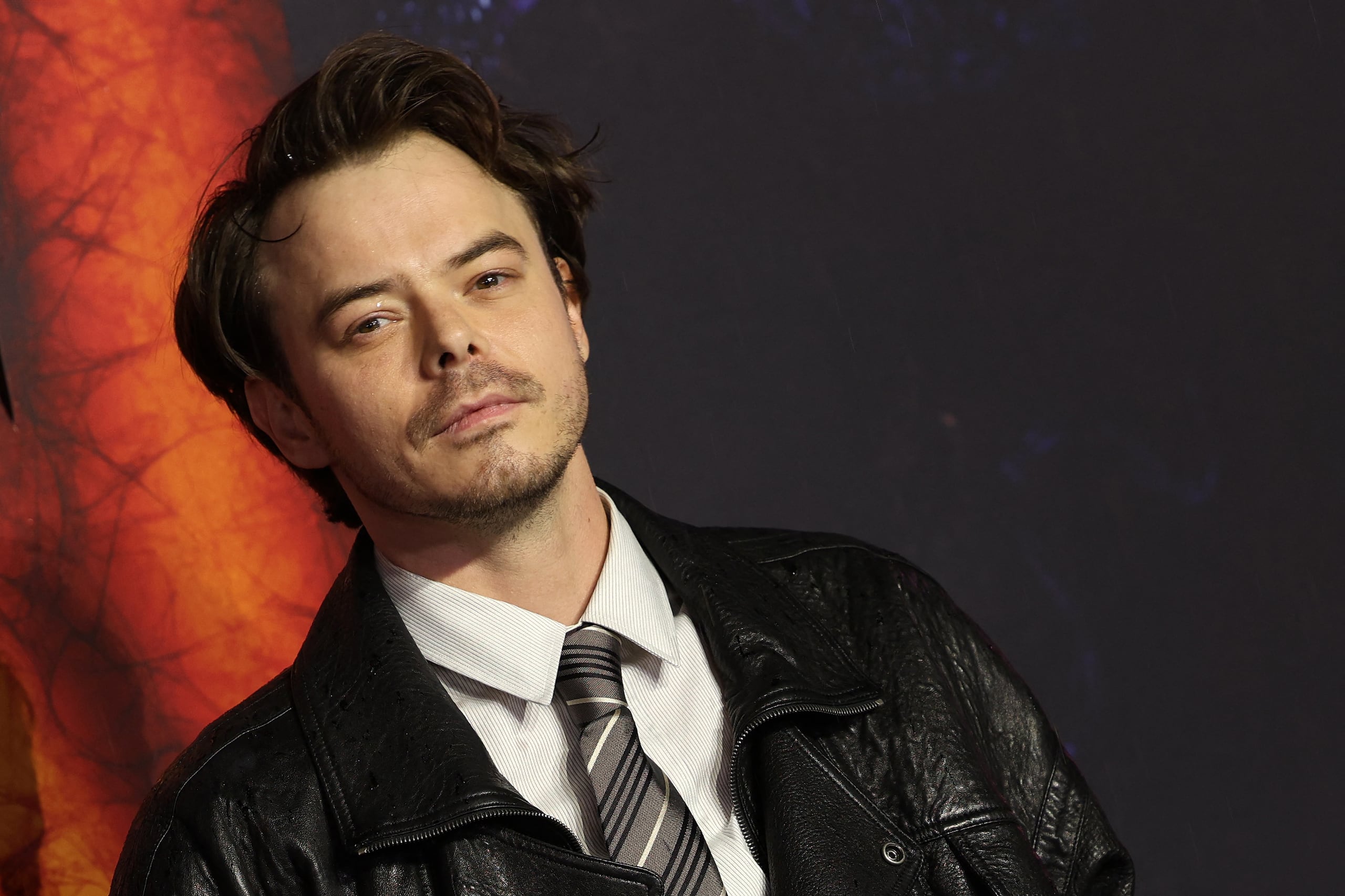 English actor Charlie Heaton arrives to attend the UK special screening of the Netflix series 'Stranger Things 5', at Leicester Square in central London on November 13, 2025. (Photo by Toby Shepheard / AFP)