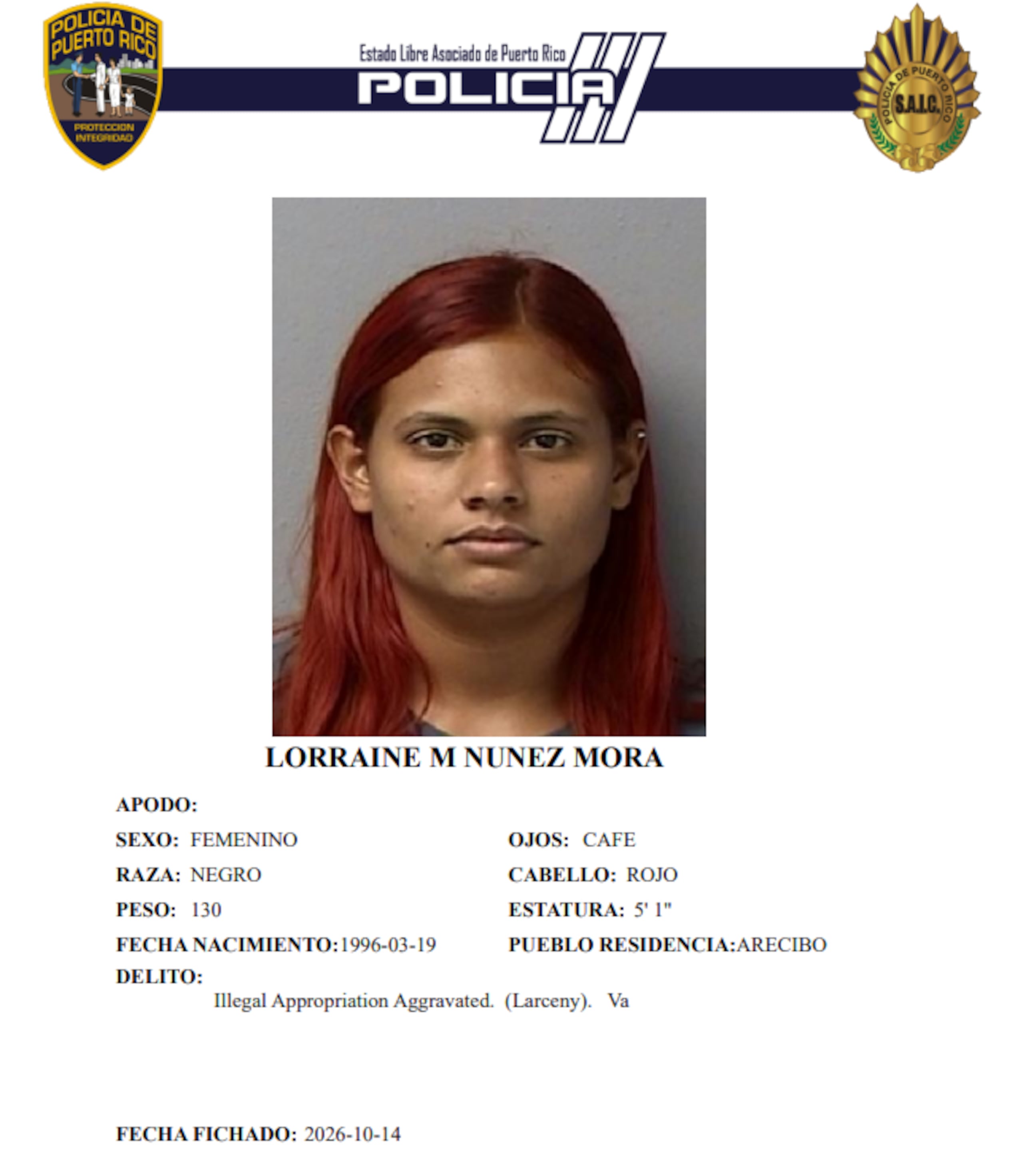 Loraine Núñez Mora, de 30 años.