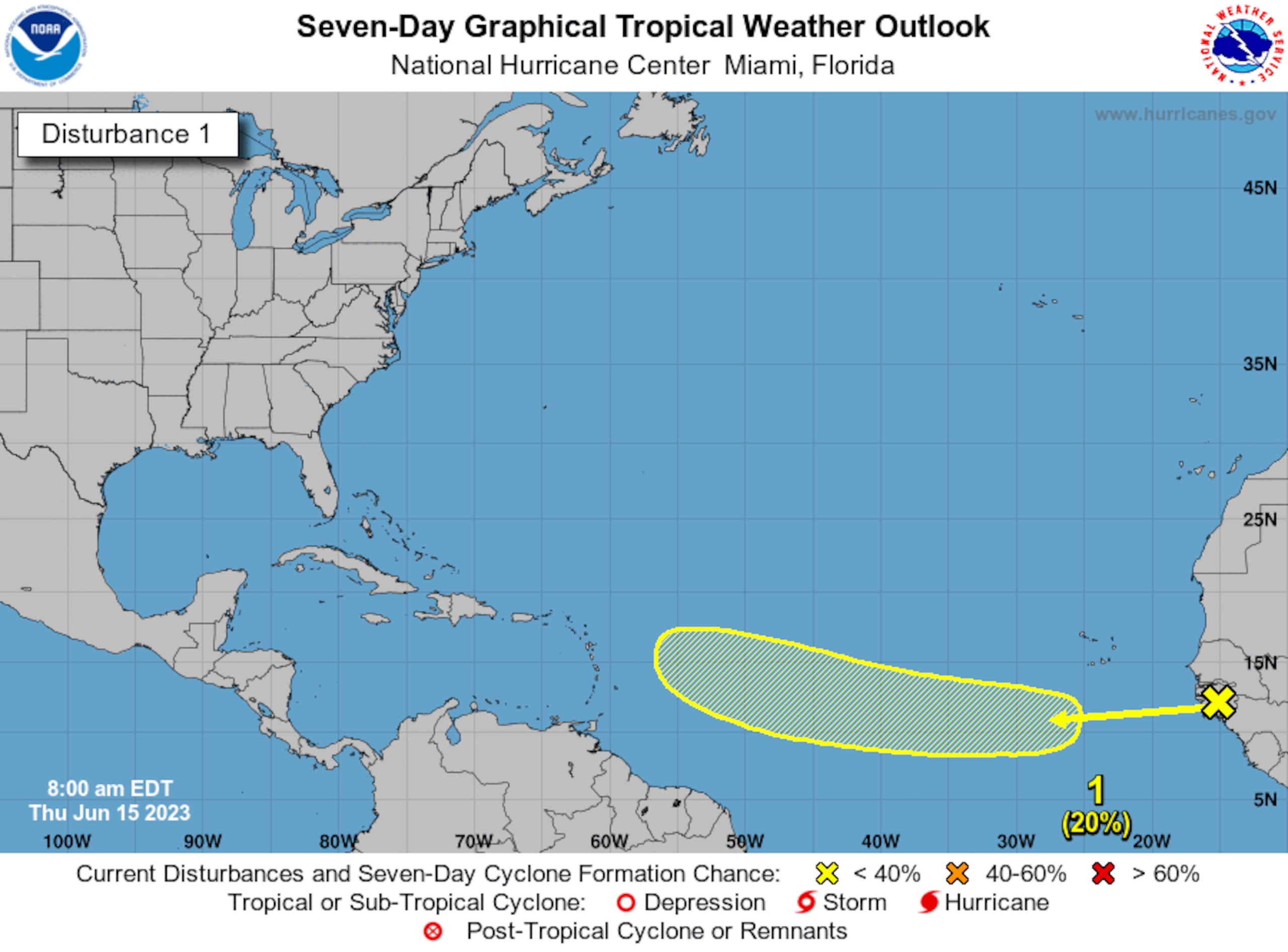 La onda tropical estaría cerca del Caribe a finales de la semana próxima.