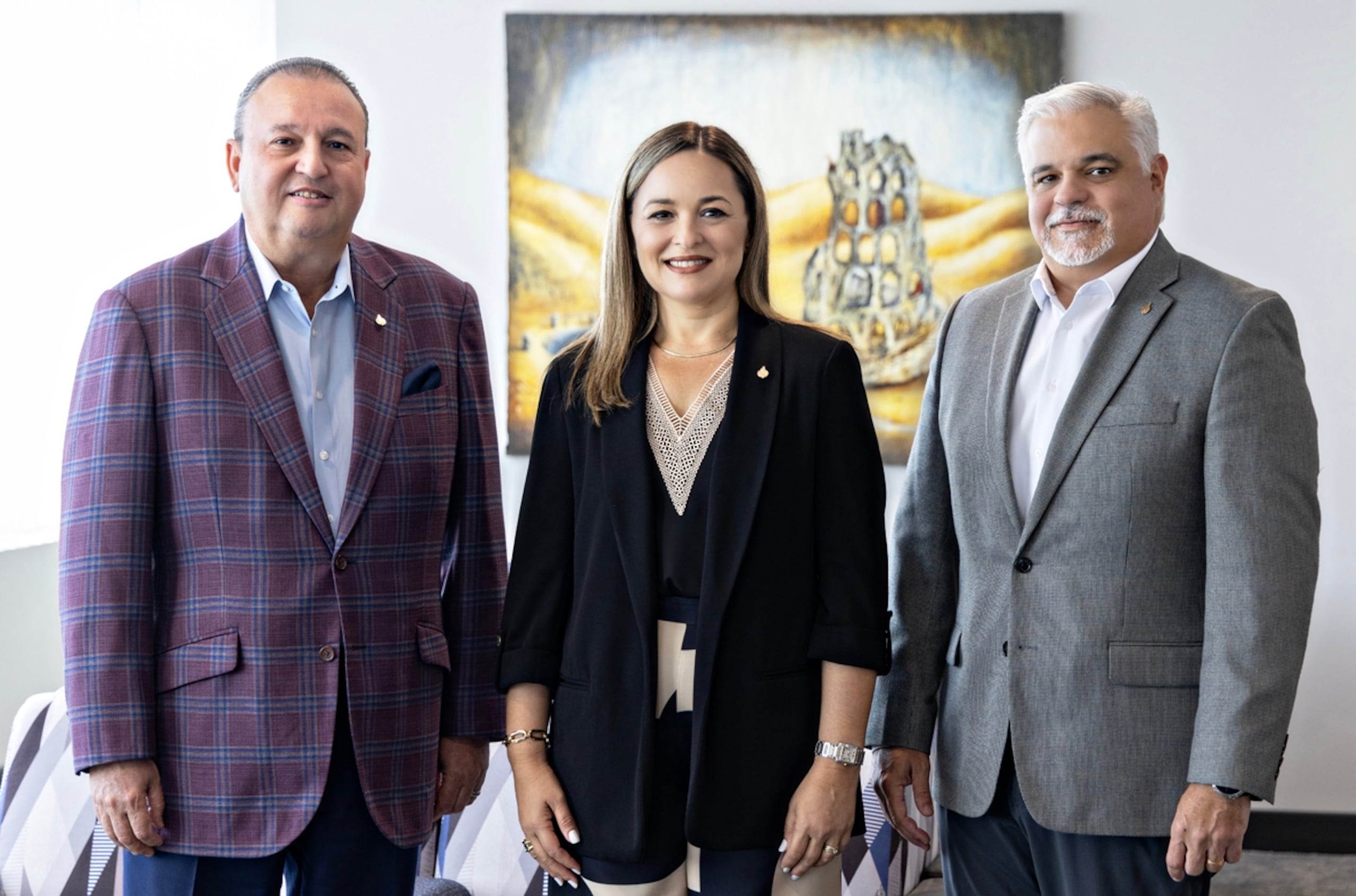 Desde la izquierda, Eli Sepúlveda, Corina Camacho y Jorge García Noya.