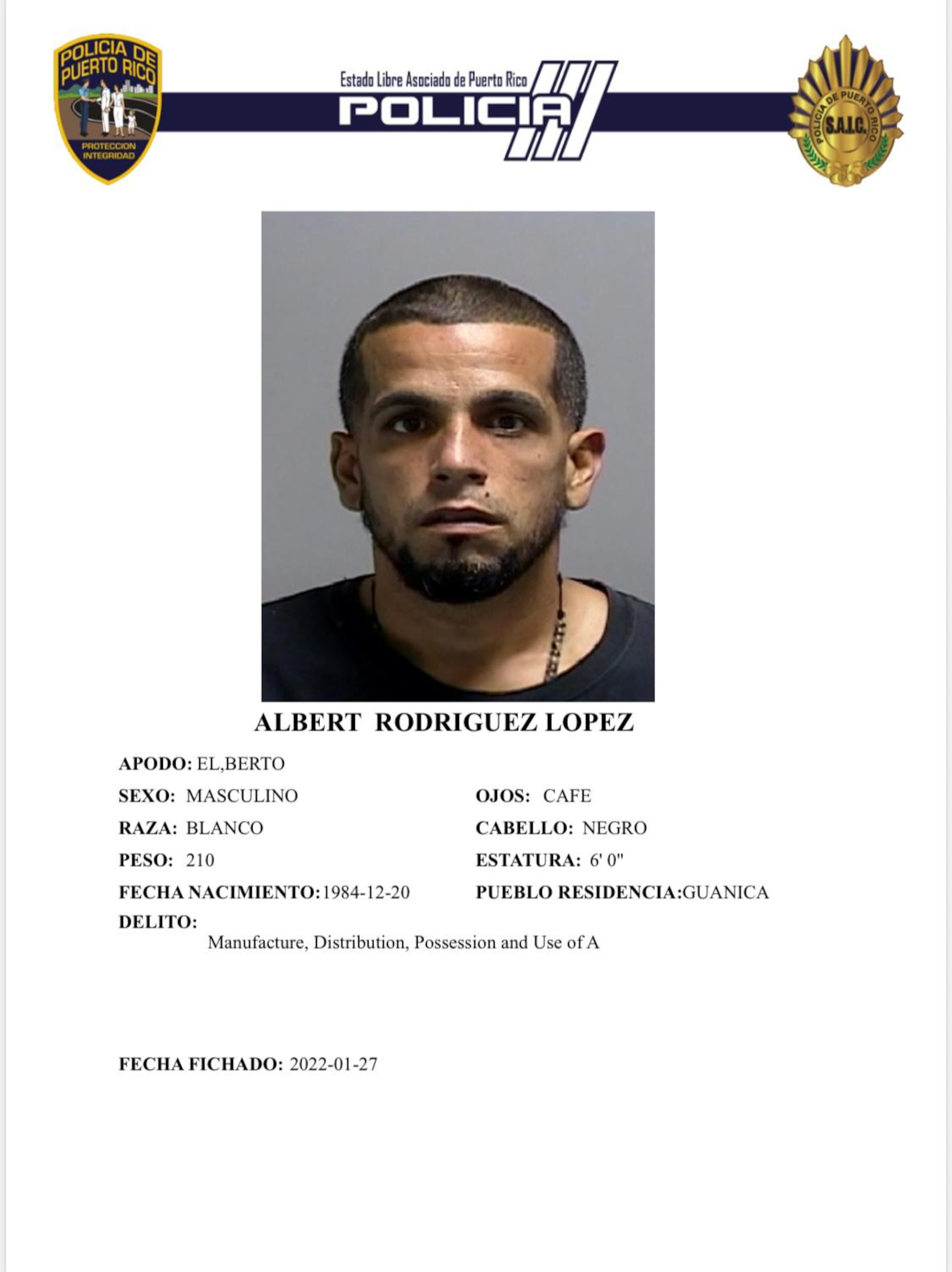 Albert Rodríguez López, fue asesinado a balazos en la carretera PR-116, en Lajas.