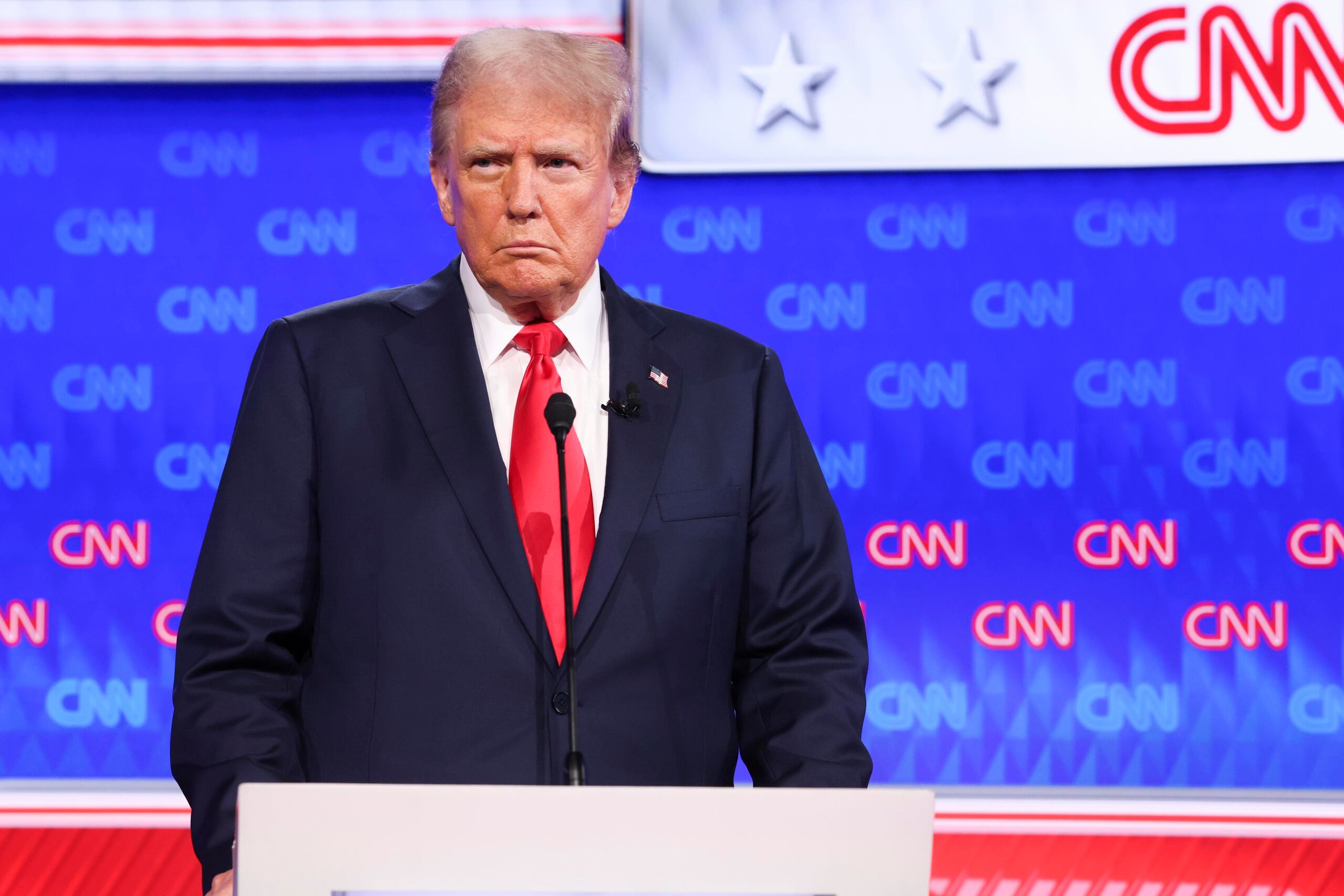 Donald Trump durante el debate