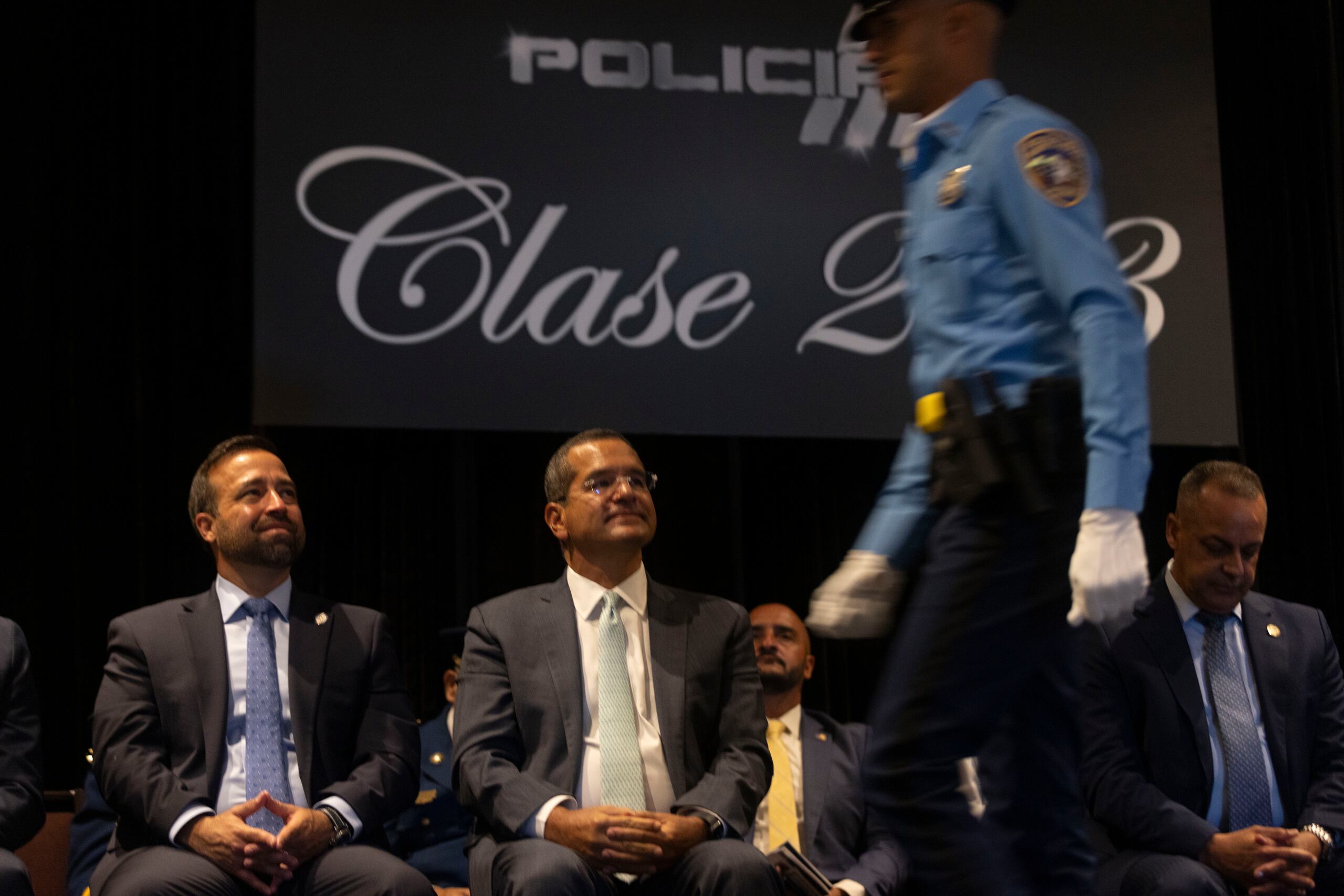 El secretario de Estado, Omar Marrero, y el gobernador, Pedro Pierluisi, estuvieron en los actos de graduación.