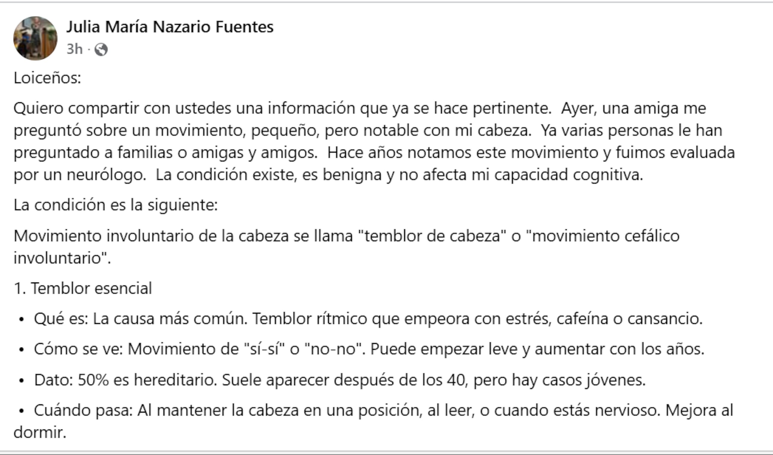Alcaldesa de Loíza publica mensaje sobre su salud