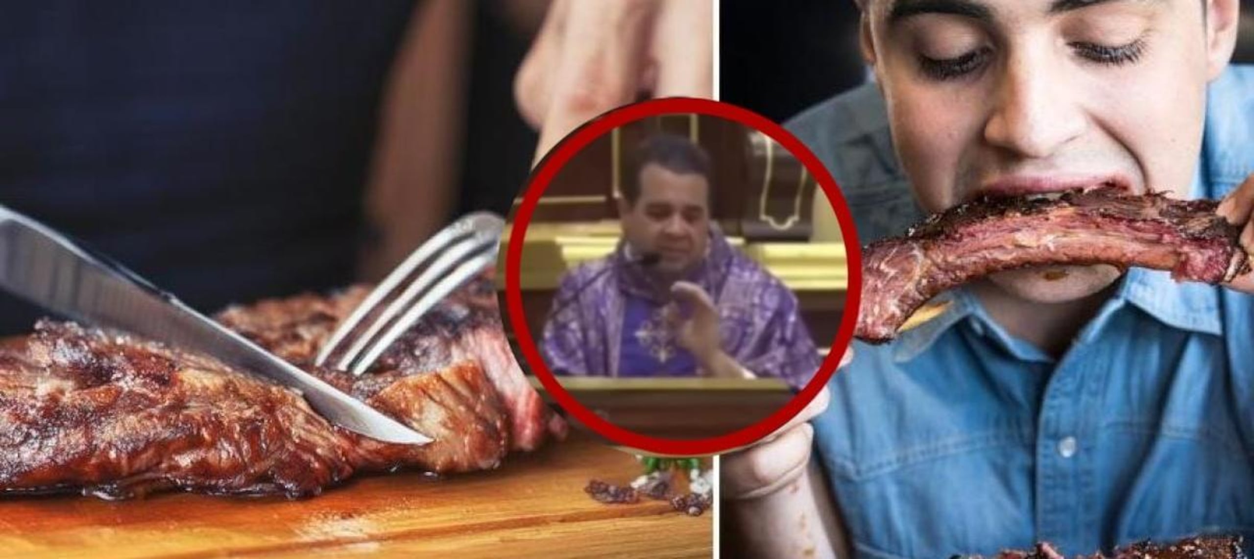 Invitó a comer carne en Semana Santa.