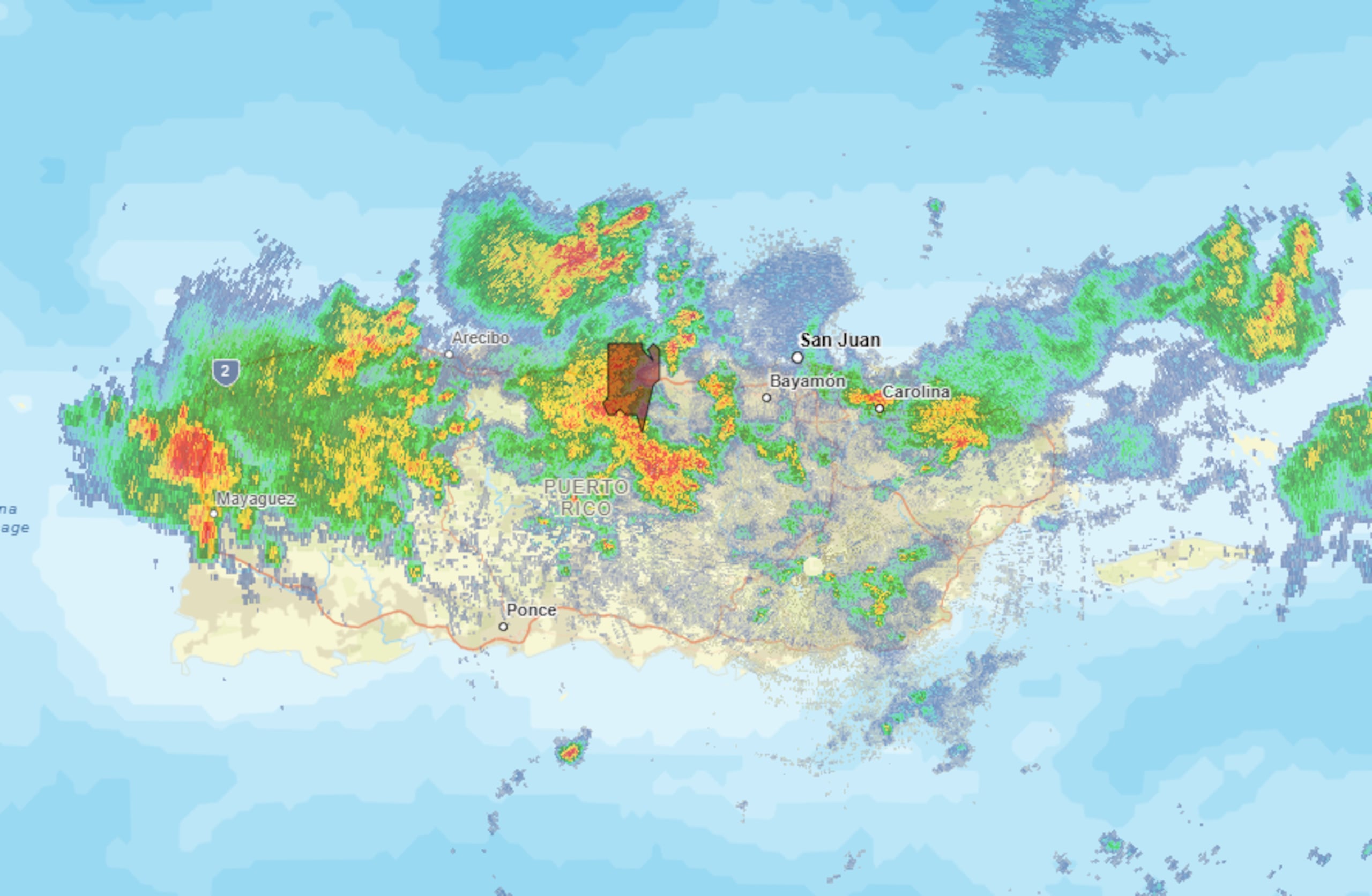Se emitió un aviso de inundaciones repentinas para Vega Baja hasta las 4:15 p.m.