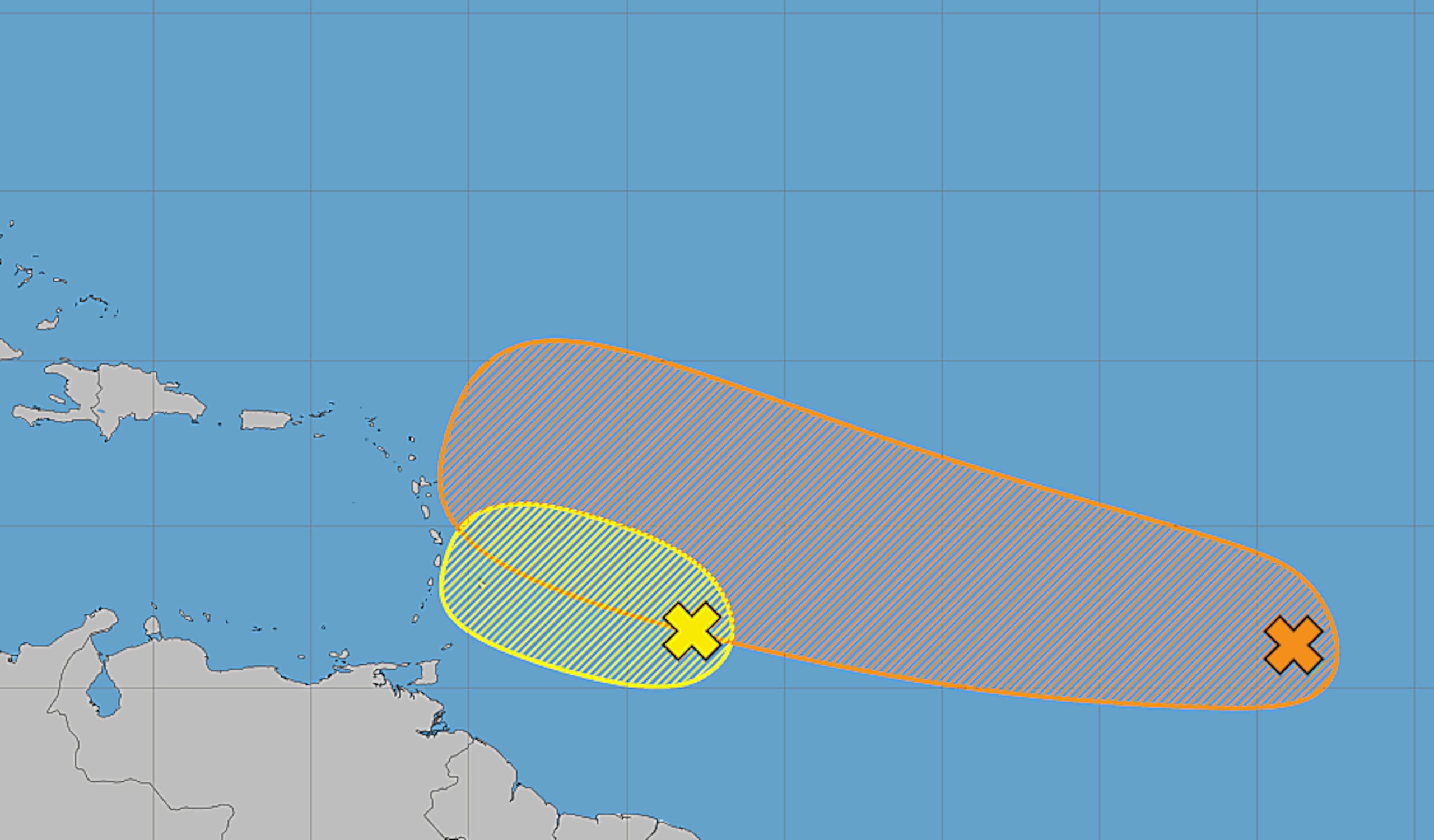 Ondas tropicales en el Atlántico, el 14 de agosto de 2026.