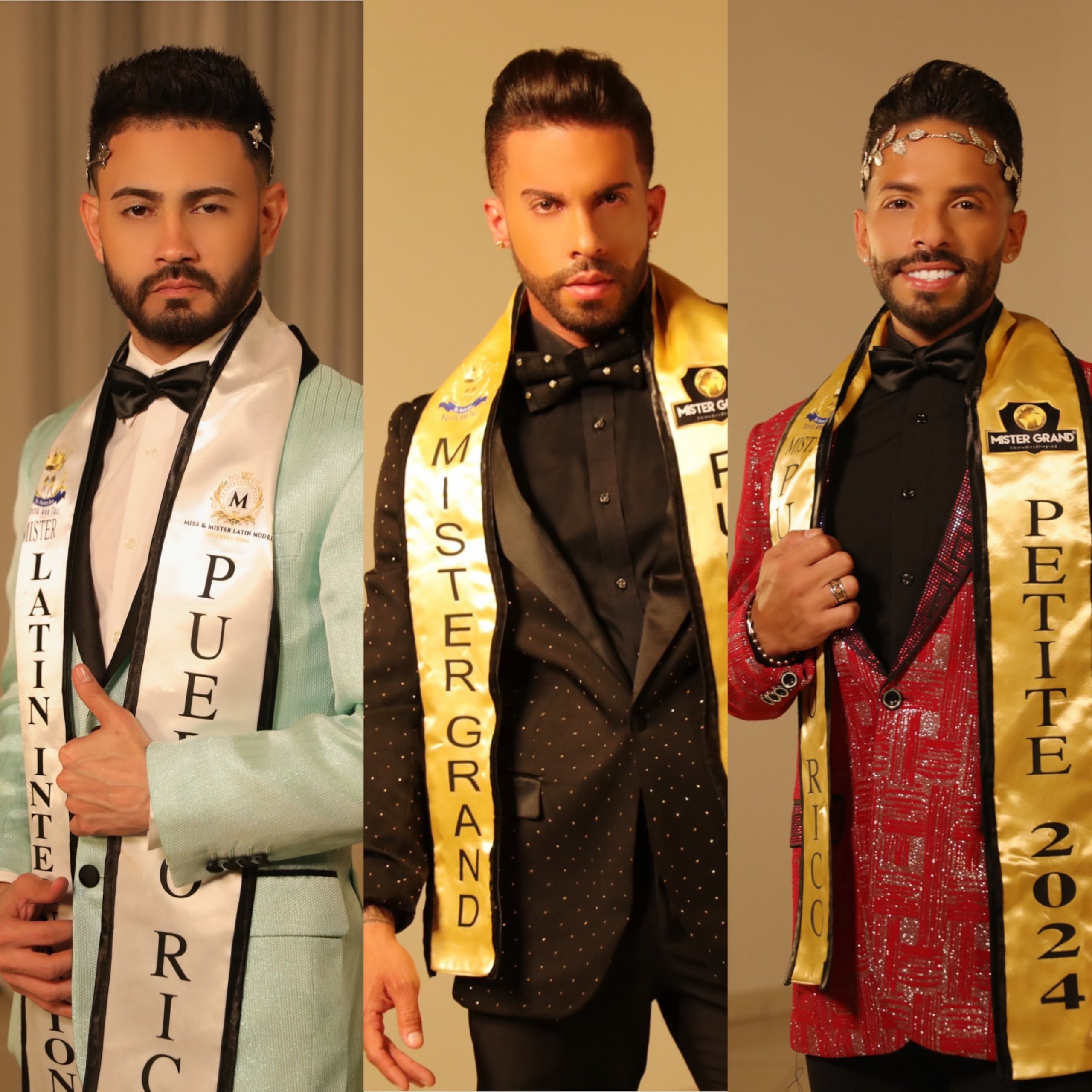 Los nuevos reyes de la belleza masculina viajarán a Brasil y Ecuador para participar en certámenes internacionales.