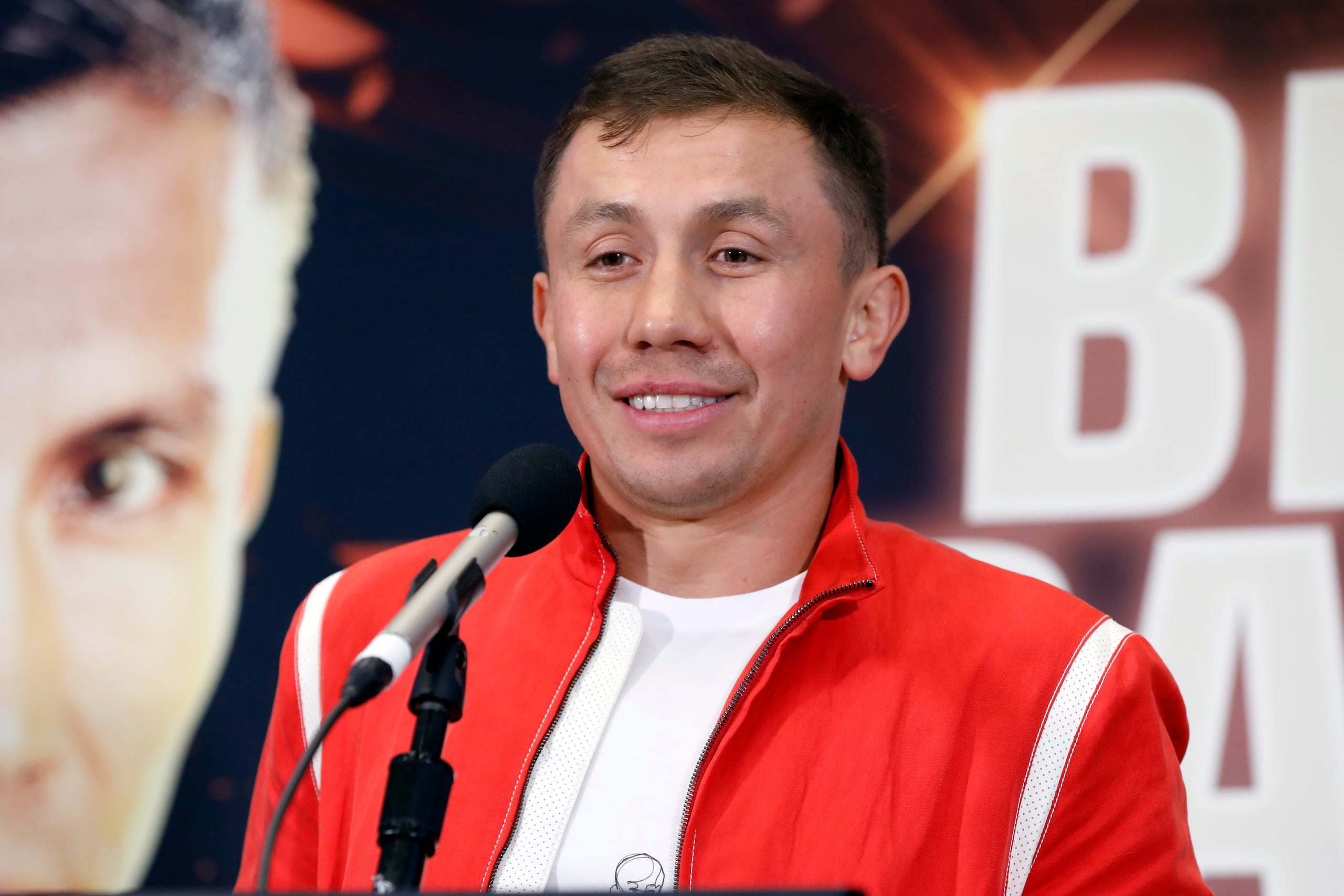 Gennady Golovkin durante una rueda de prensa en Nueva York, el 22 de agosto de 2019. (AP Foto/Richard Drew)