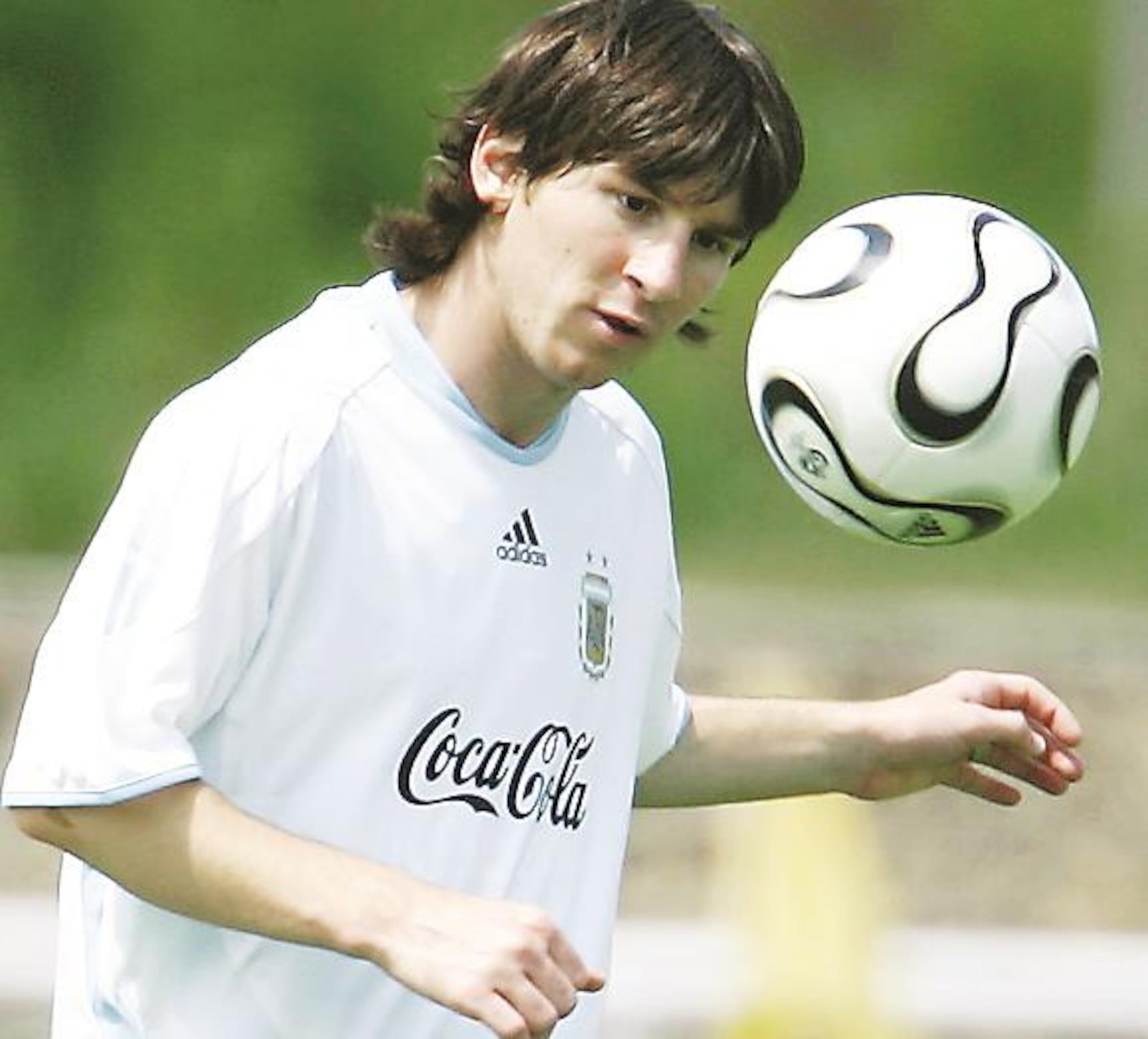 Messi en 2006, año en que debutó en el Mundial de Alemania.