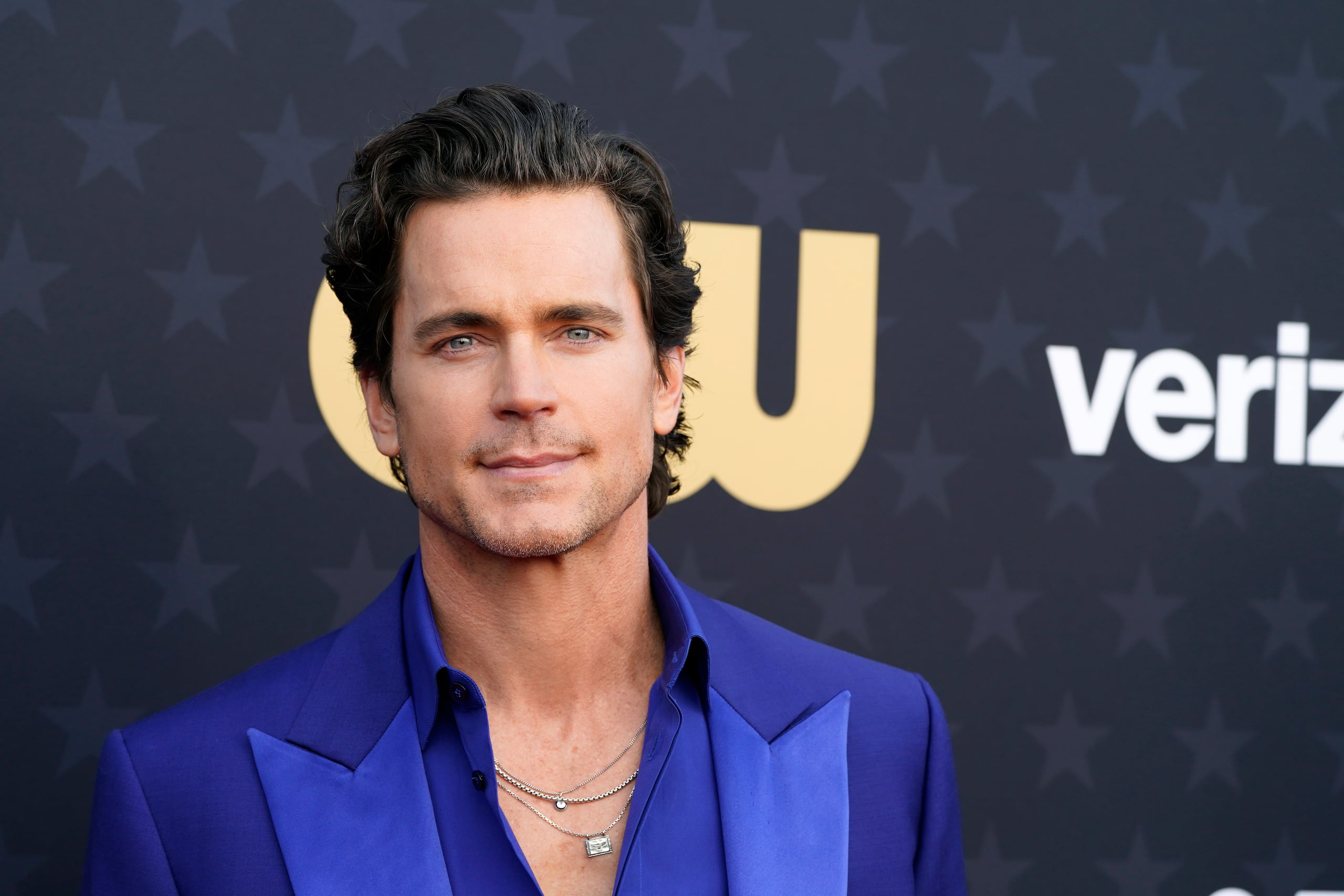 Matt Bomer arrives at the 29th Critics Choice Awards on Sunday, Jan. 14, 2024, at the Barker Hangar in Santa Monica, Calif. (Photo by Jordan Strauss/Invision/AP)