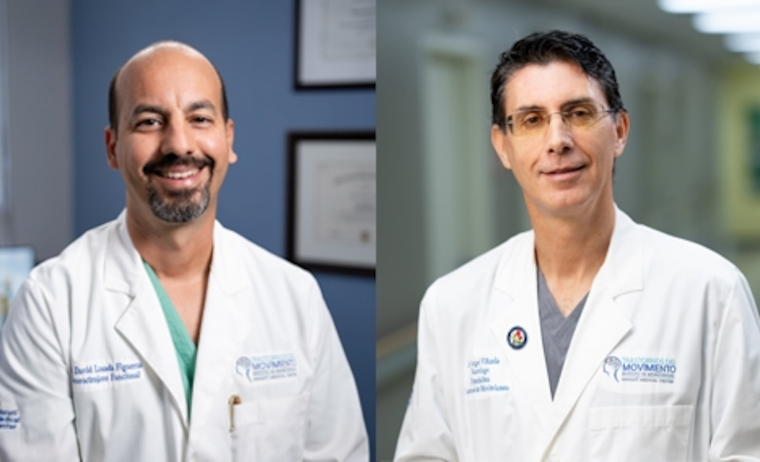 Desde la izquierda, el neurocirujano David Lozada y el neurólogo Ángel Viñuela, del Instituto de Neurociencias de Puerto Rico del hospital Manatí Medical Center.
