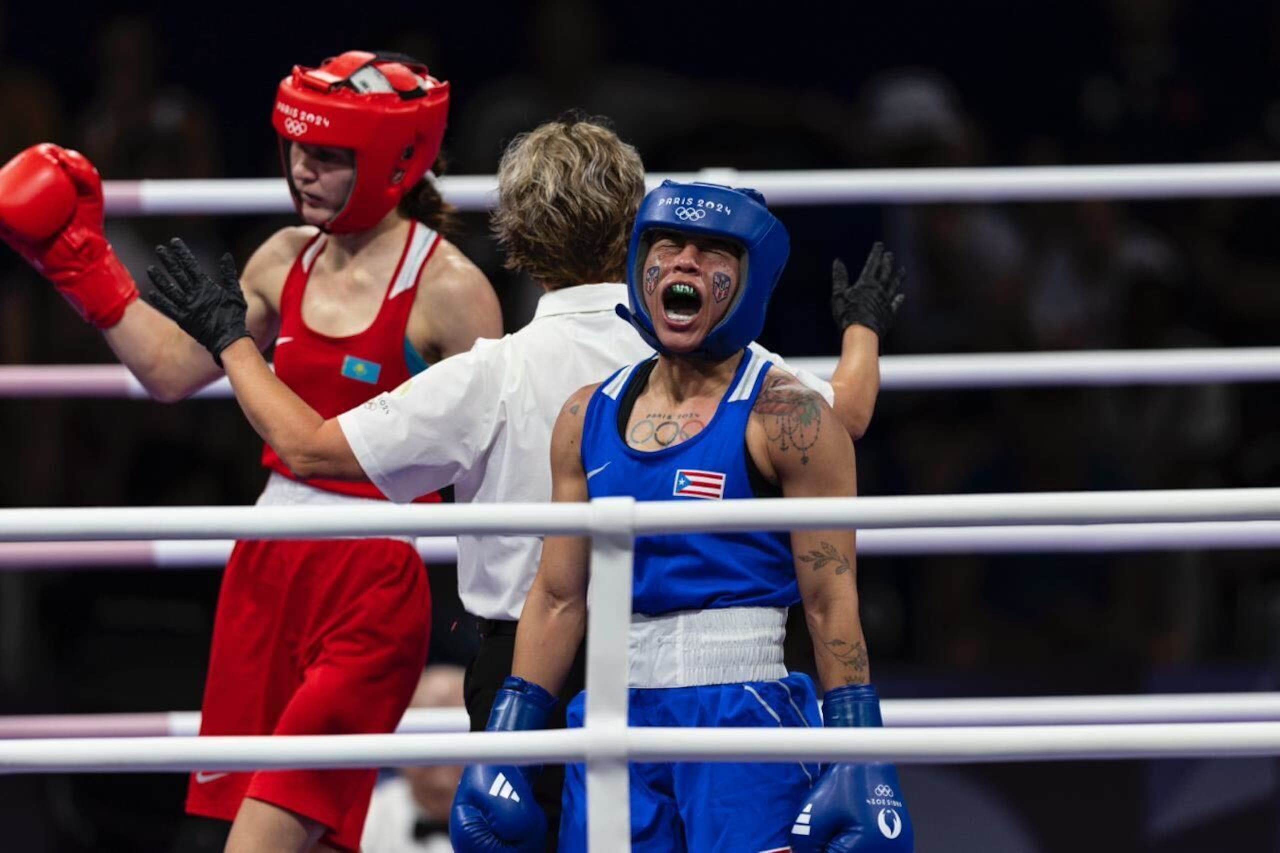 Ashleyann Lozada celebra su histórico triunfo en los Juegos Olímpicos de París 2024.