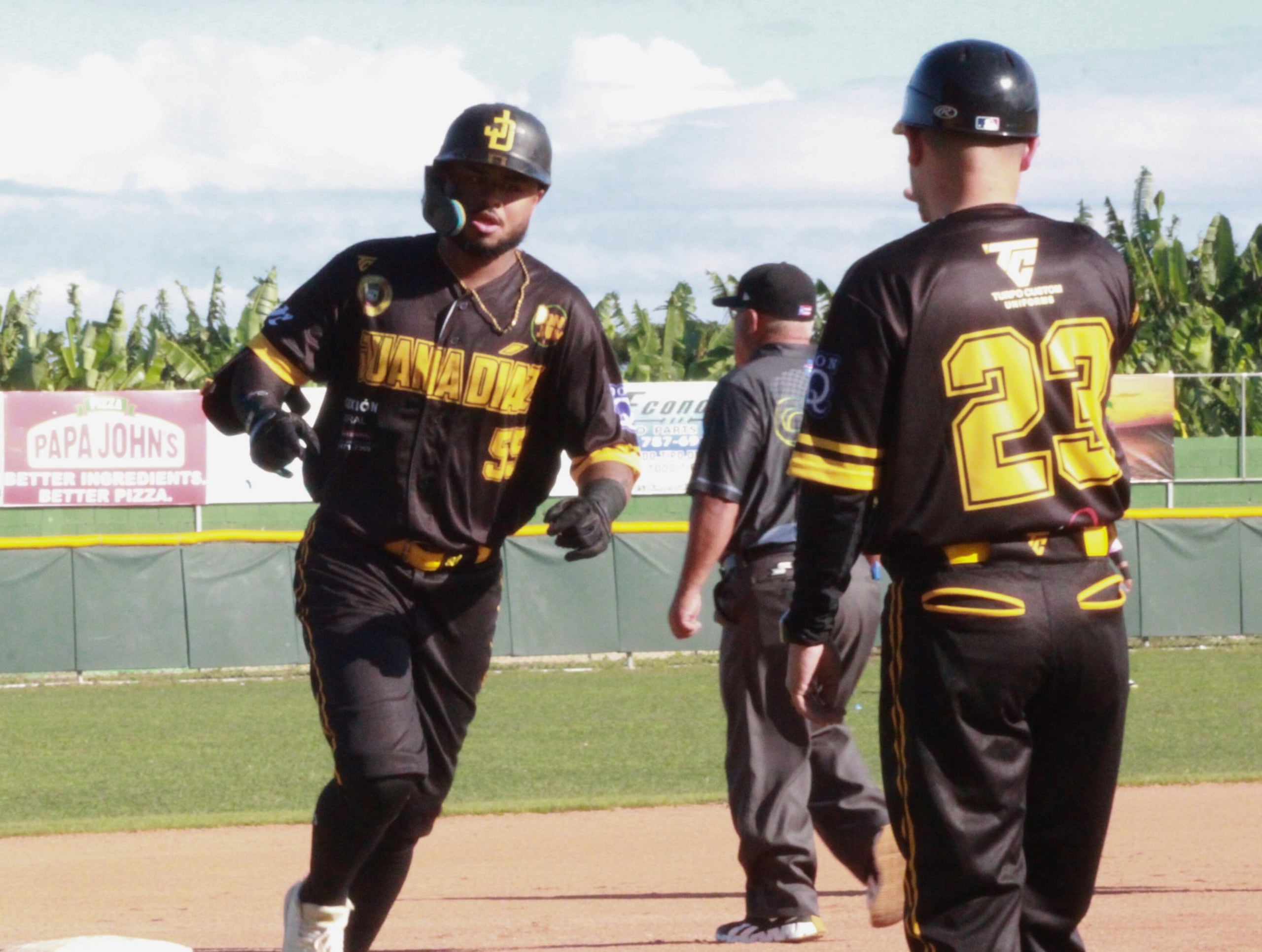 Brian Cruz sacudió dos jonrones por Juana Díaz.