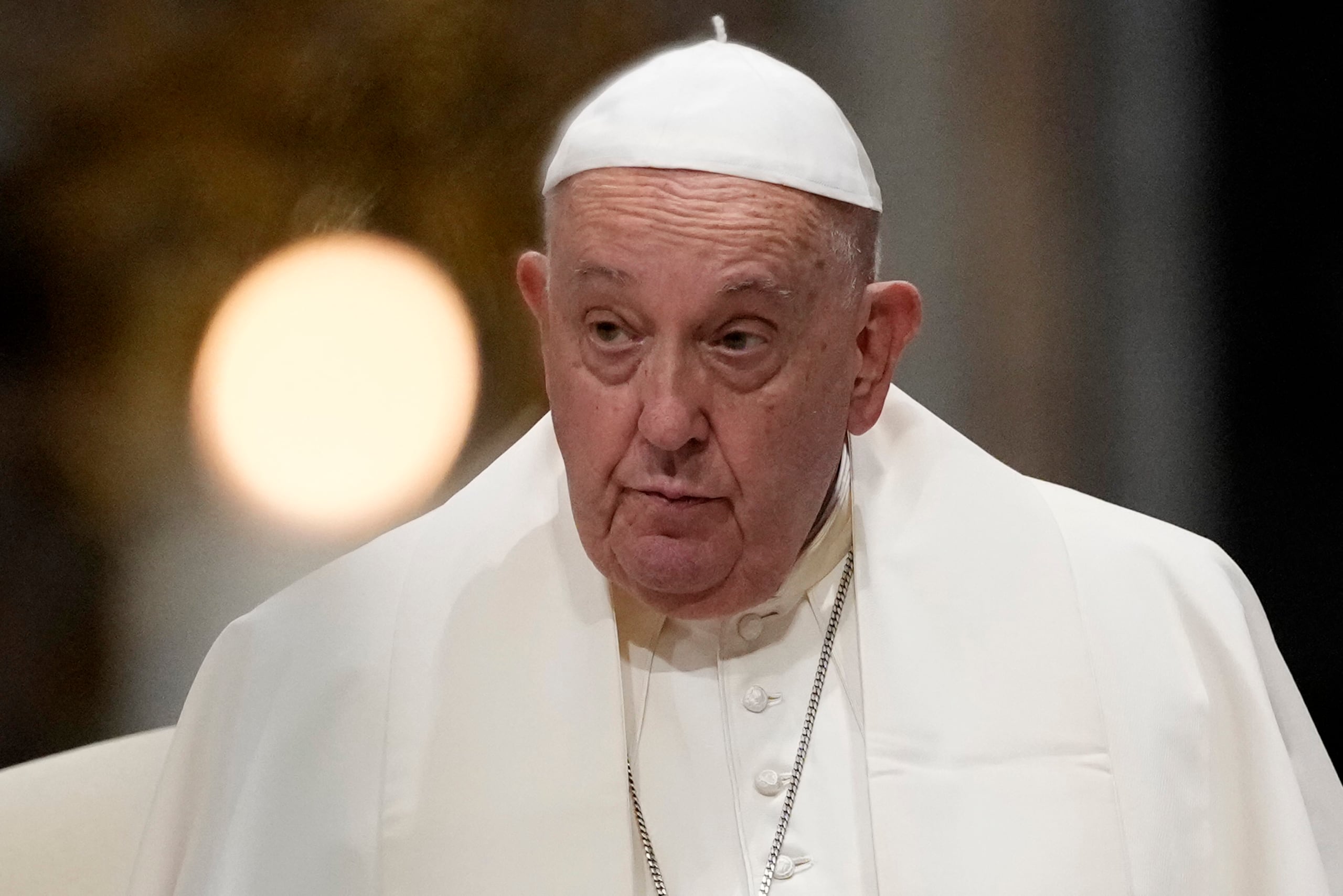 El papa Francisco cuando asistió a una reunión con la comunidad diocesana en la basílica de San Juan de Letrán, en Roma.