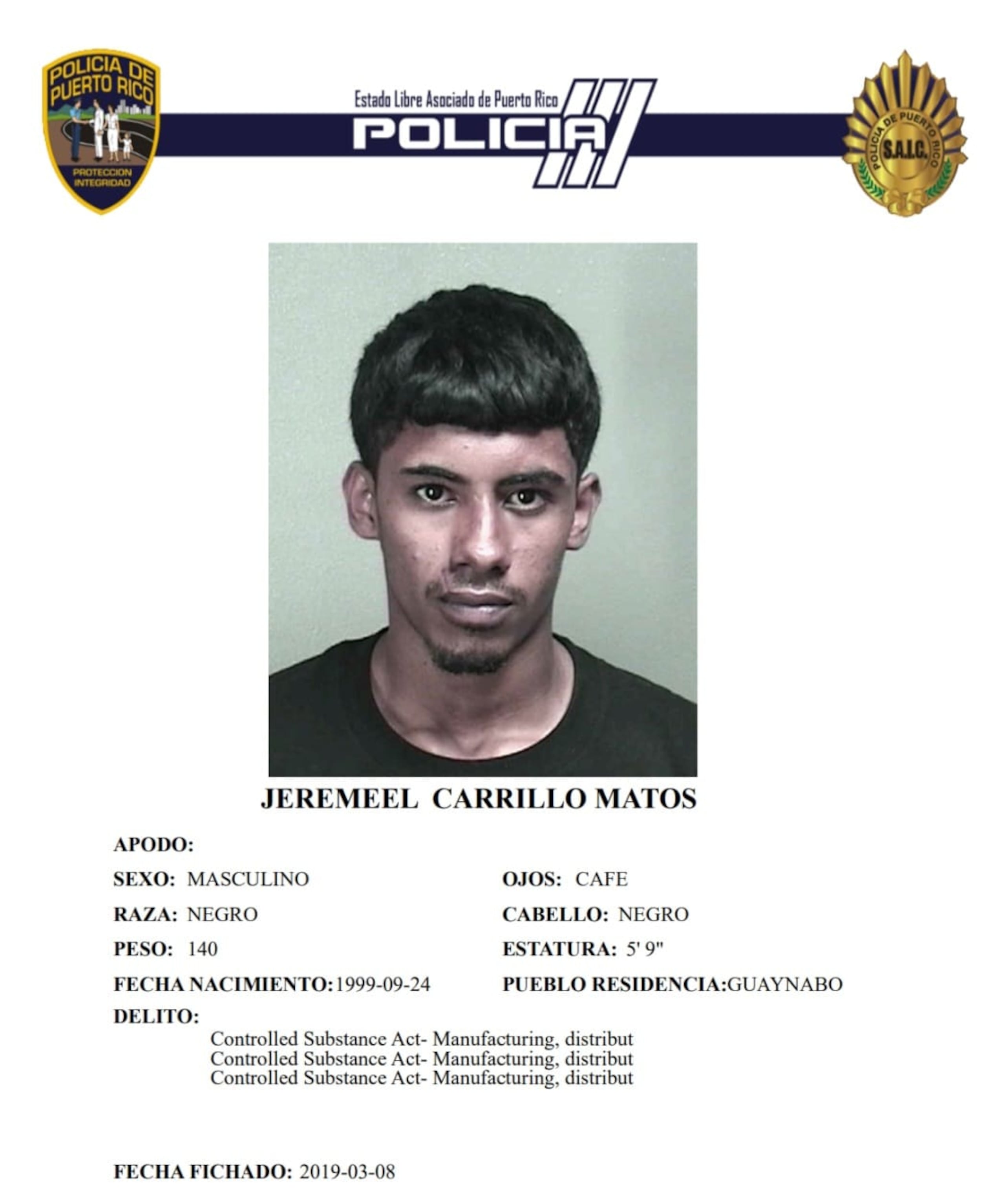 Jeremeel Carrillo Matos, fue asesinado en el barrio Amelia, en Guaynabo.