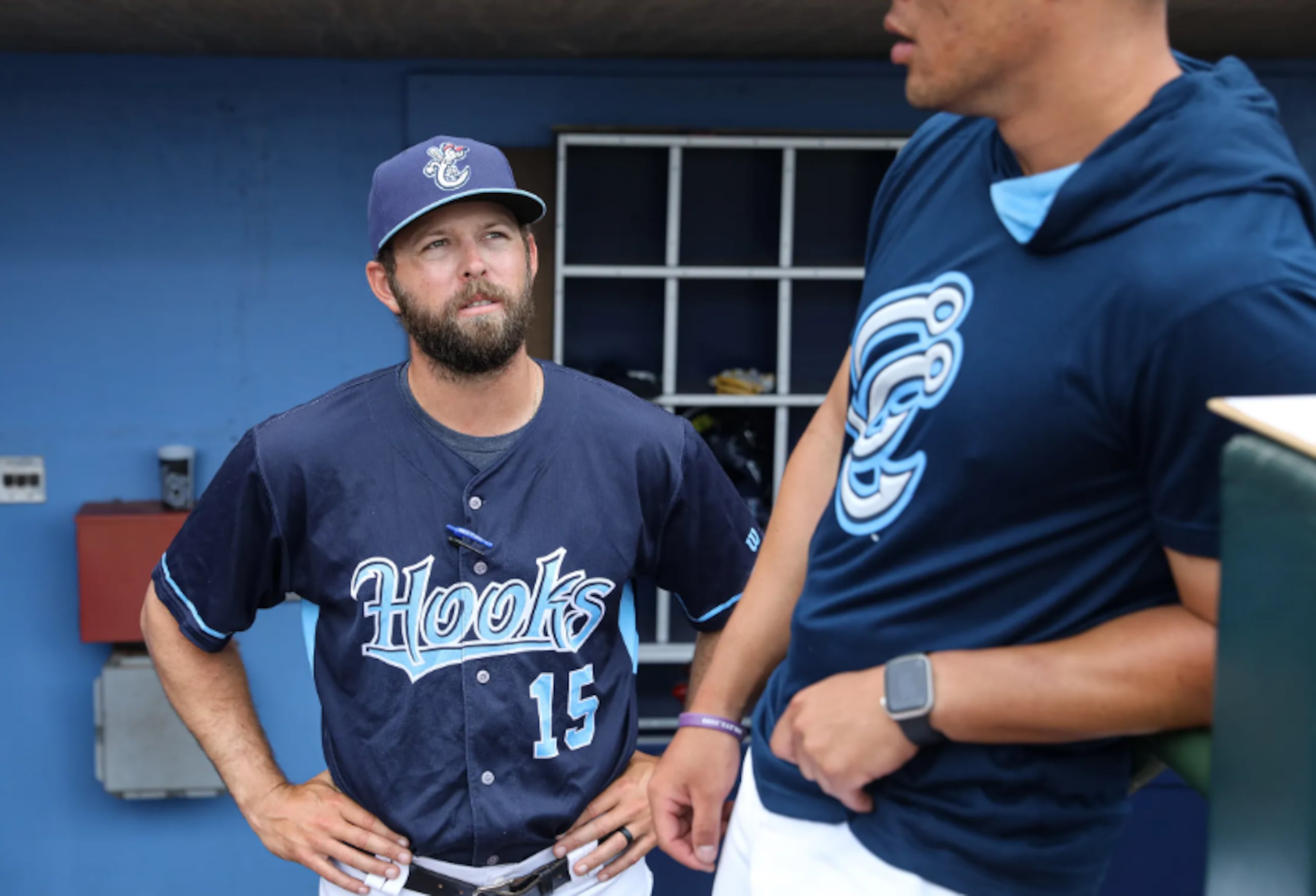 Dickie Joe Thon durante la temporada 2024 con el equipo de Doble A de liga menor de la organización de los Astros de Houston.