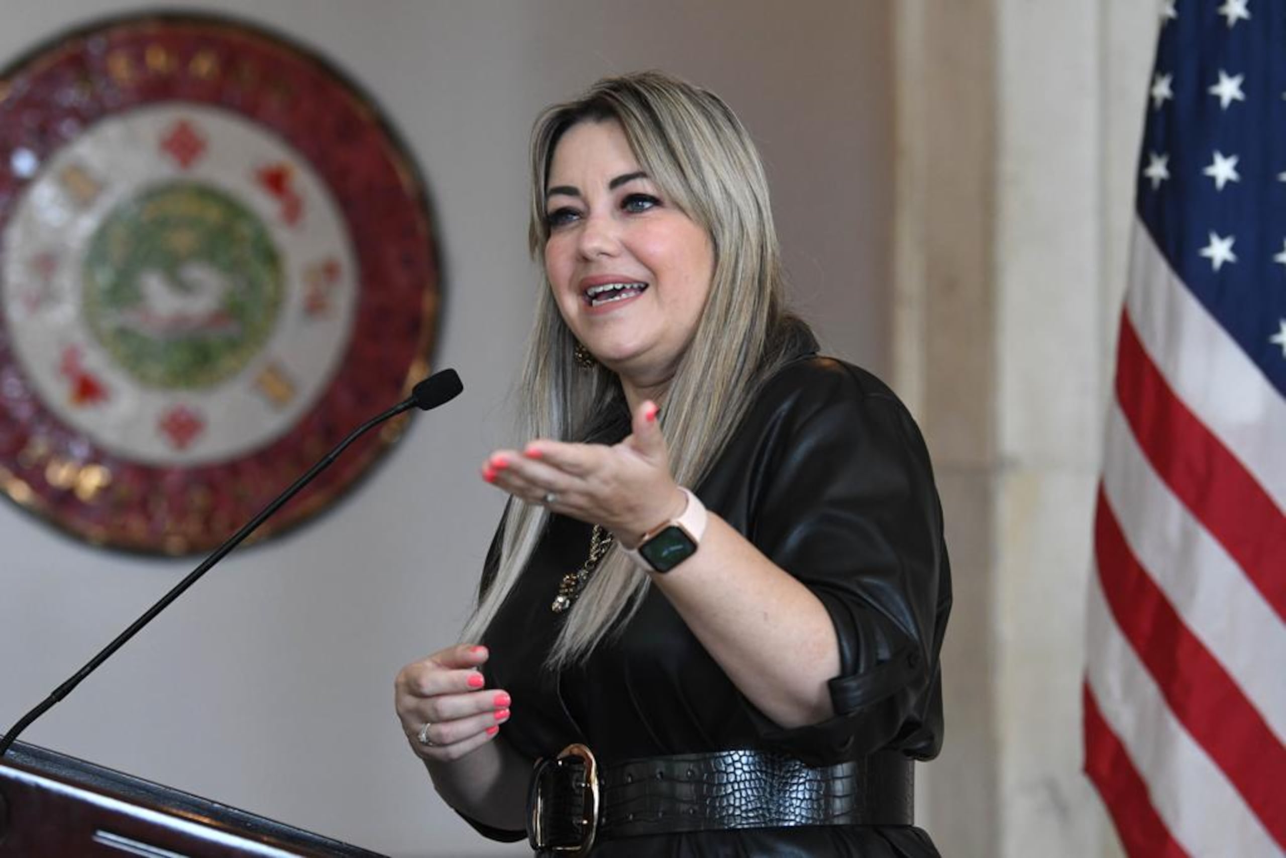 La senadora Keren Riquelme