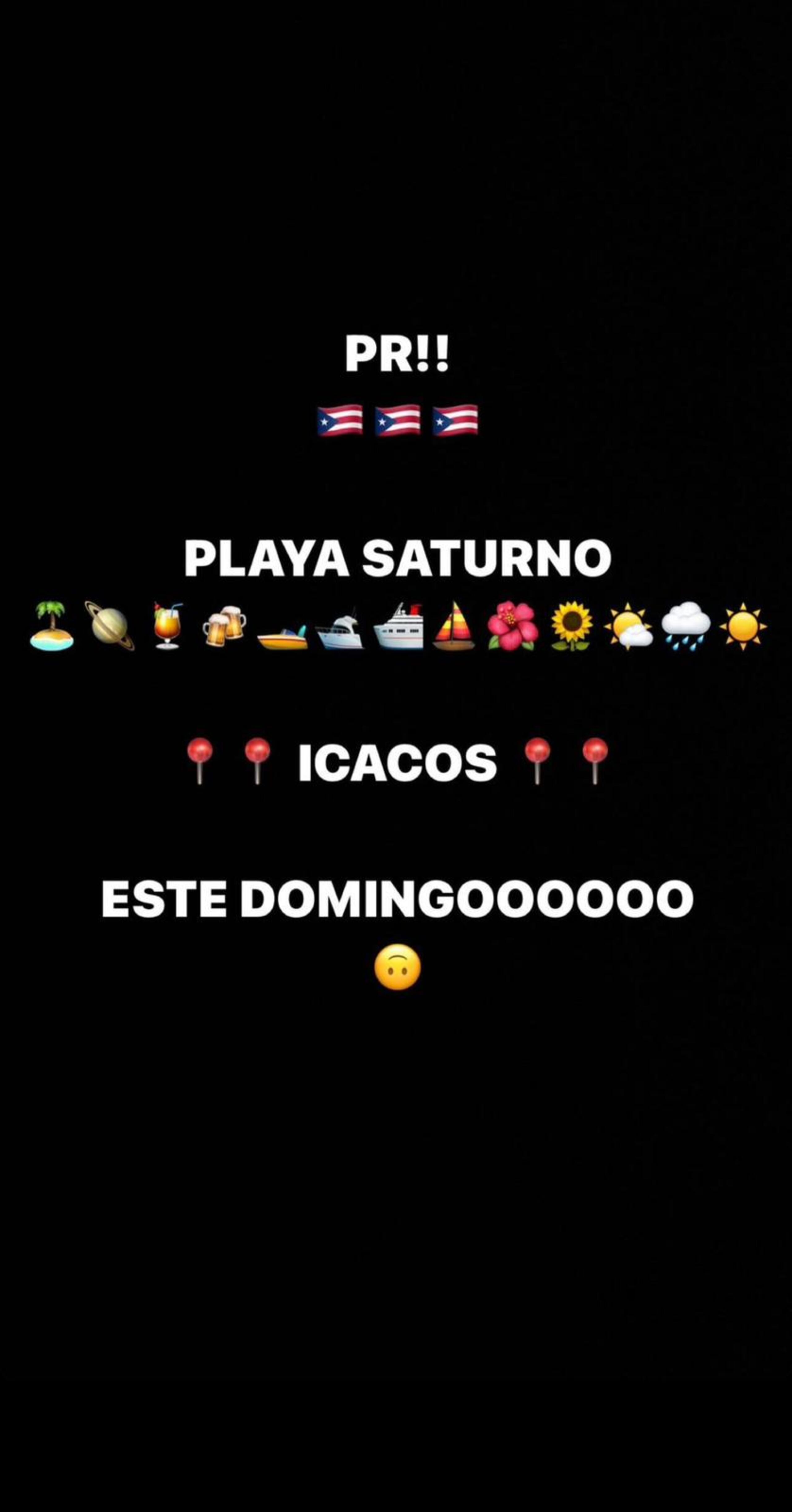 Rauw Alejandro compartió la invitación en sus "stories" de Instagram.