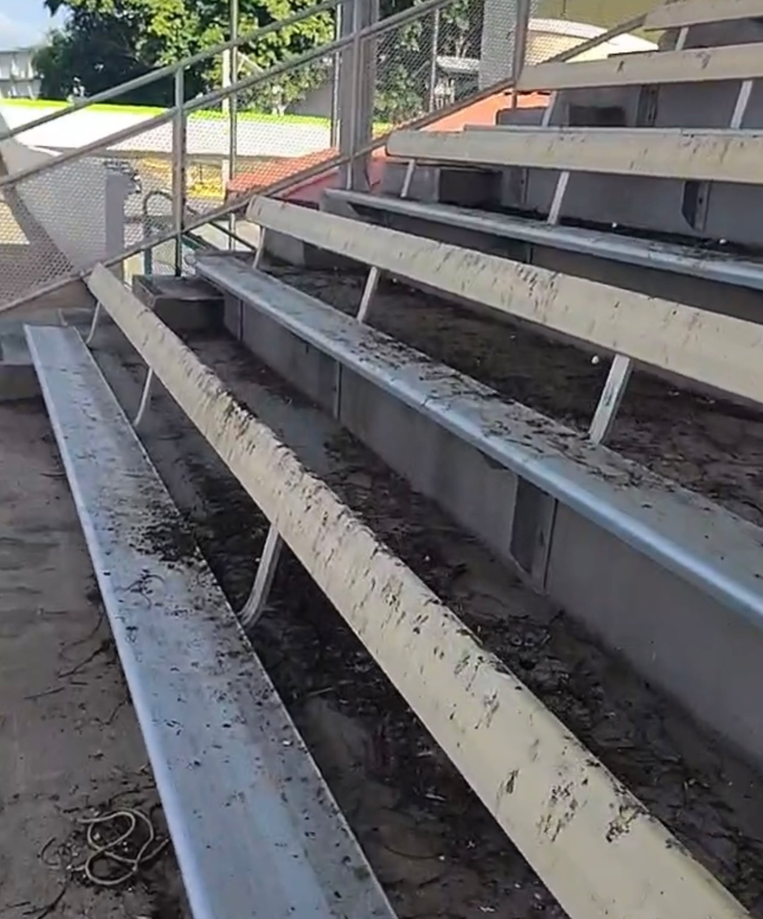 Así se encuentra la cancha de Fairview, en Trujillo Alto, que fue cerrada por un asunto de higiene relacionado a la presencia de palomas.