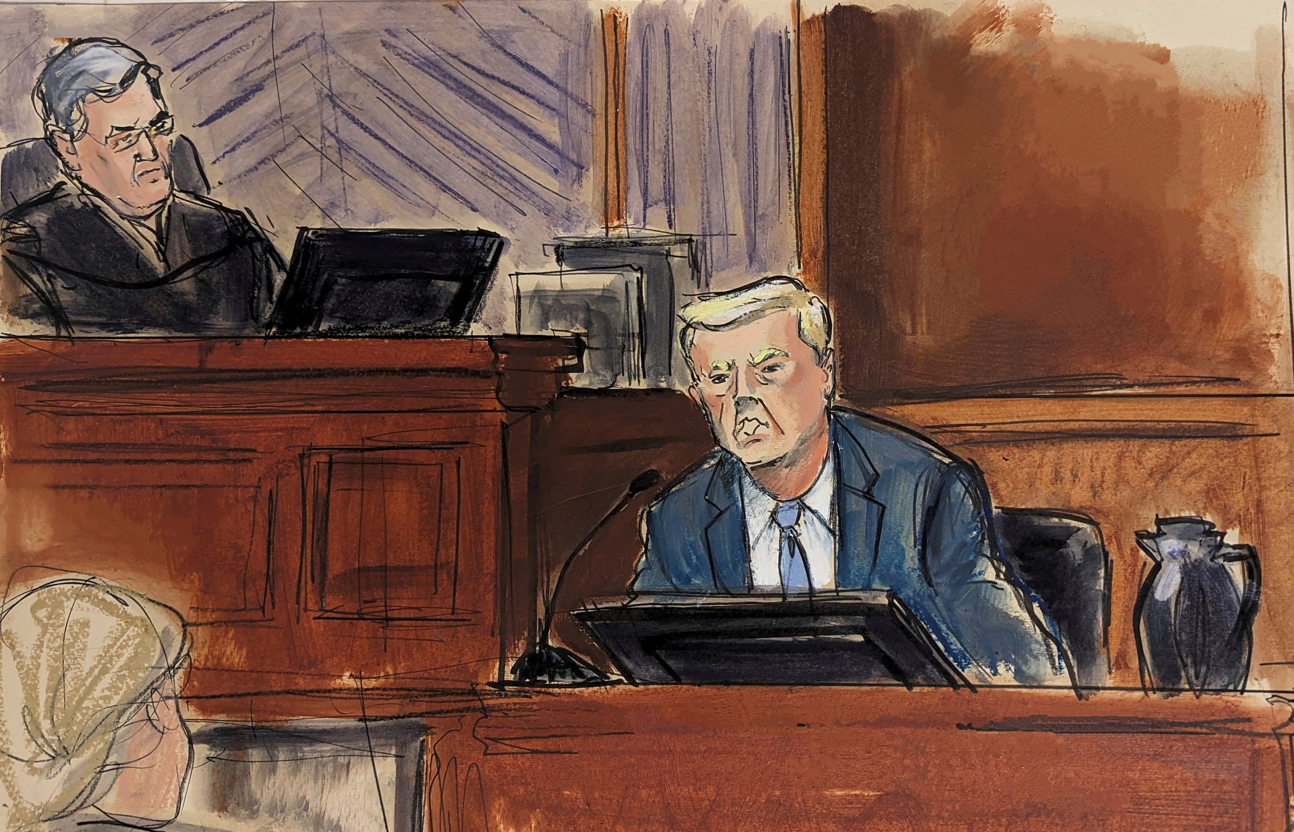 Precisamente, la semana pasada, Trump estuvo a punto de ser expulsado de sala por el juez Lewis A. Kaplan.
