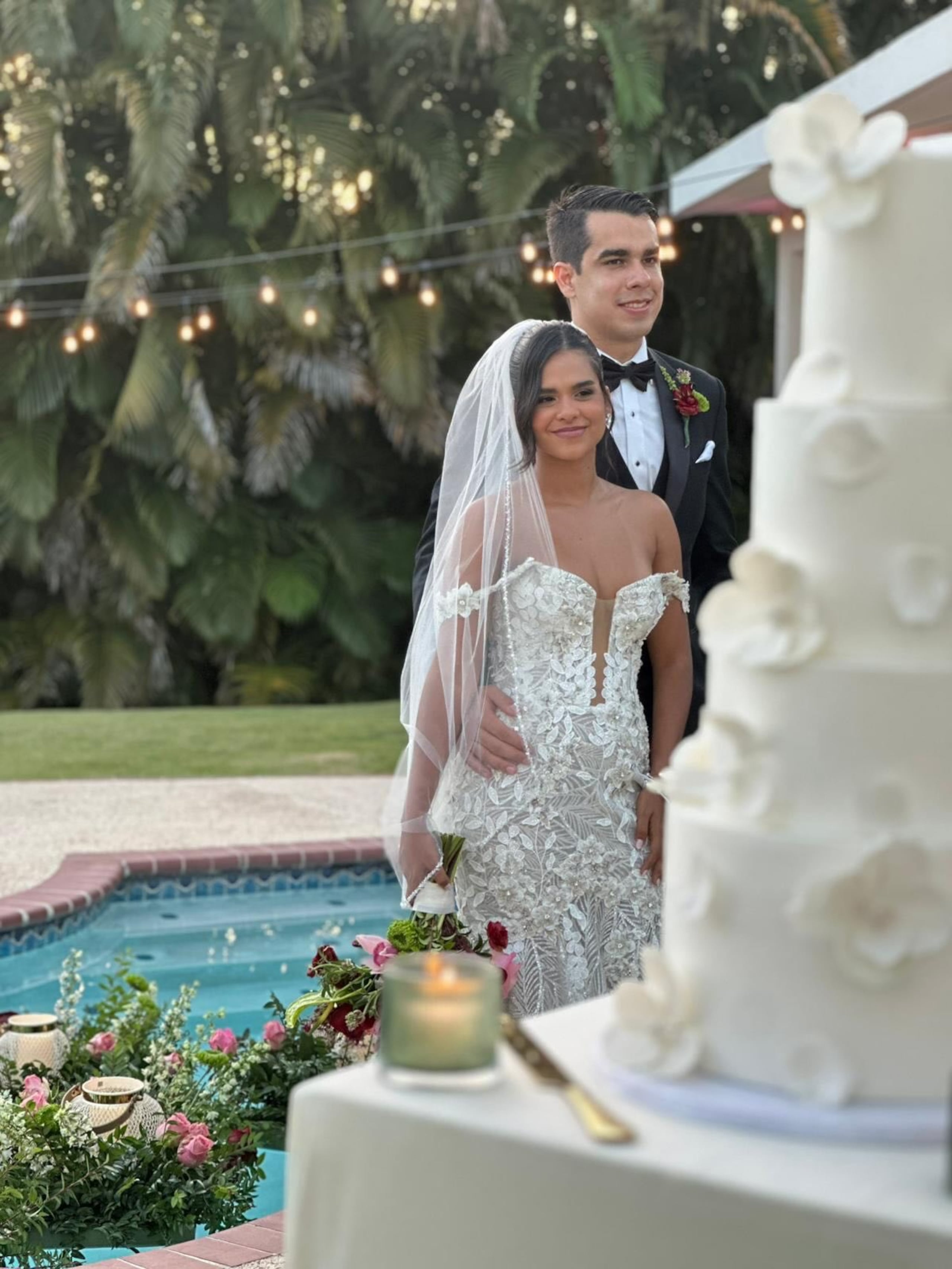 Gabriela Díaz y Antonio Santiago en un momento de la ceremonia.