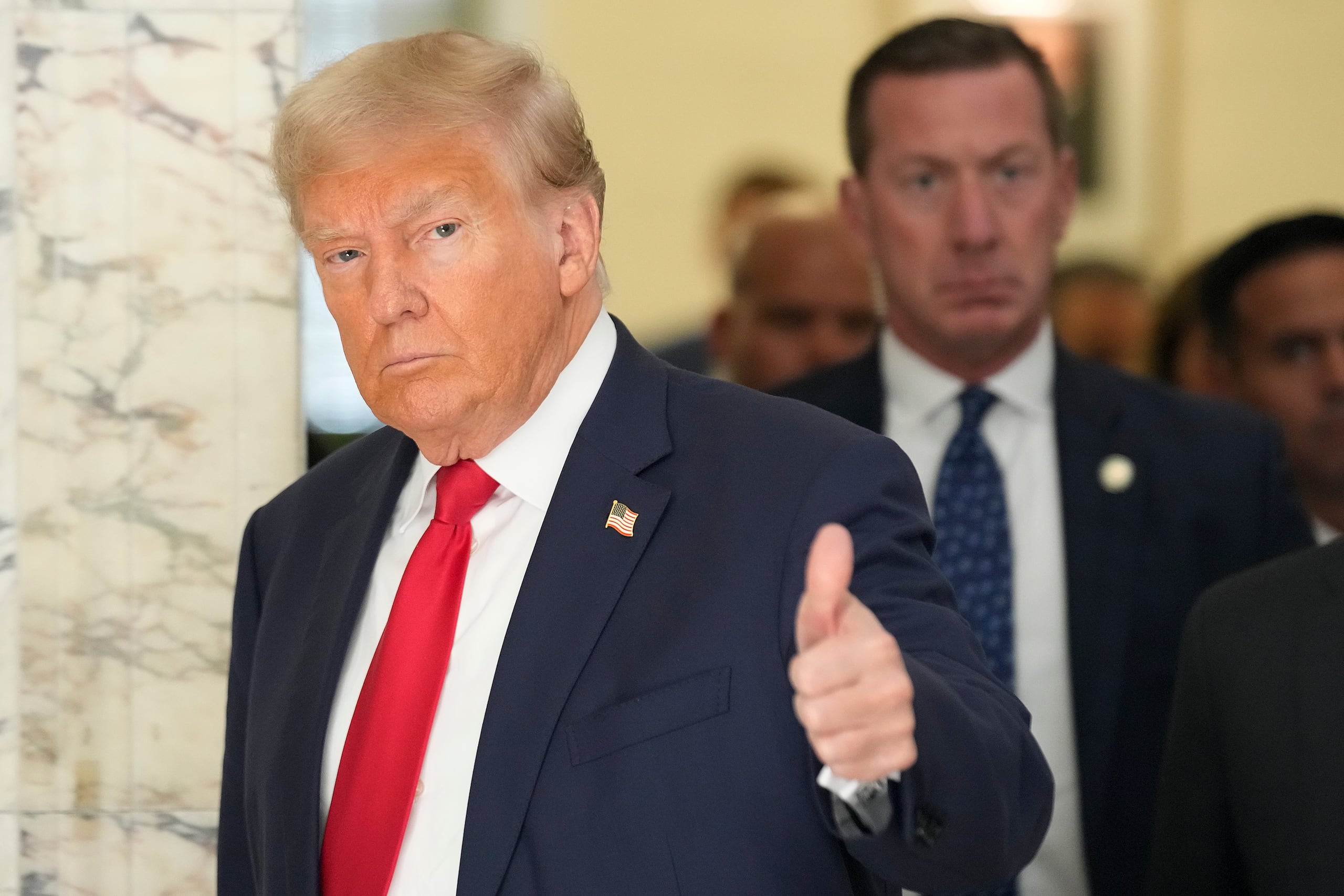 El expresidente estadounidense Donald Trump  (AP Foto/Seth Wenig)