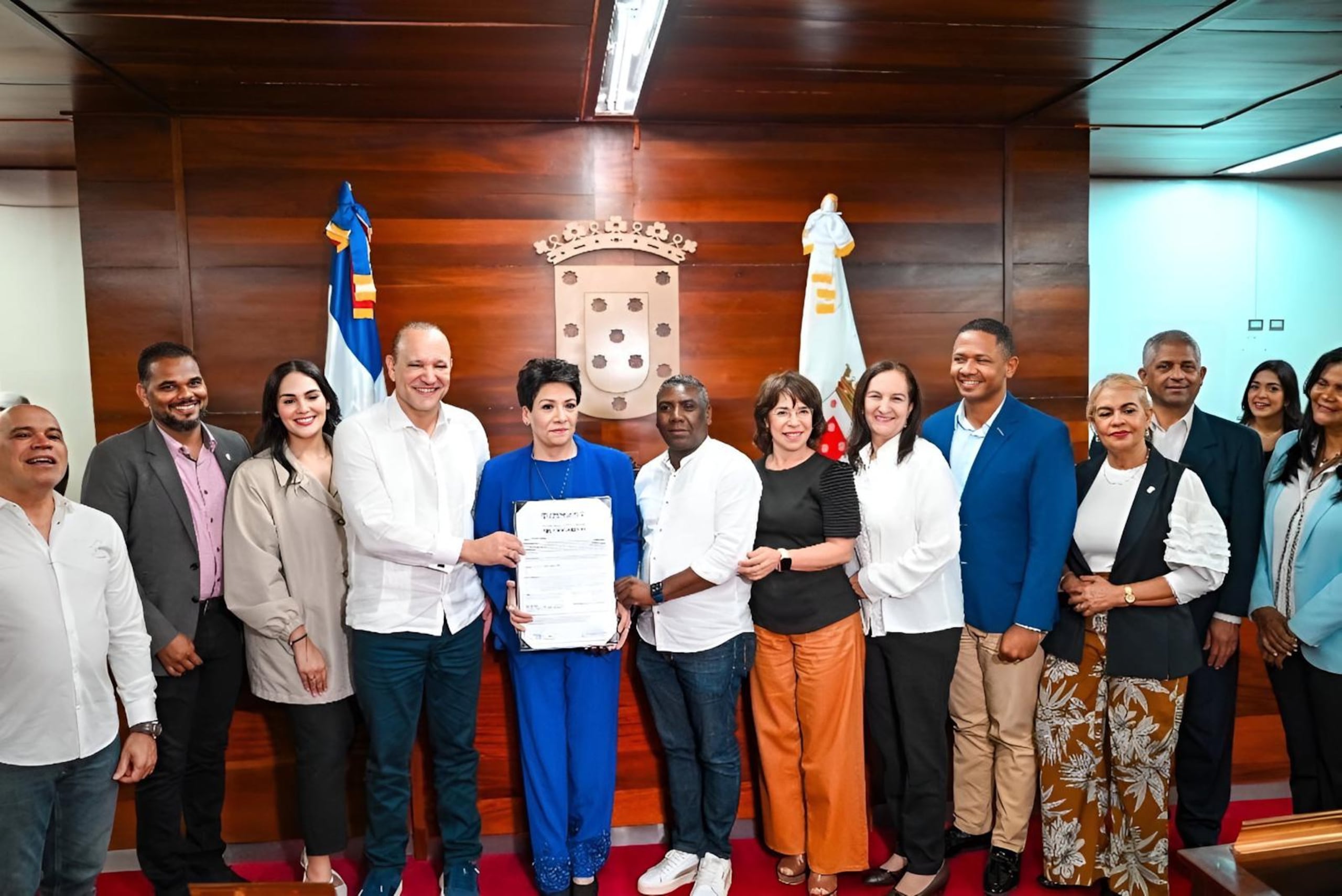 Se le rindió el homenaje como “Visitante distinguida” de la ciudad del Cibao.