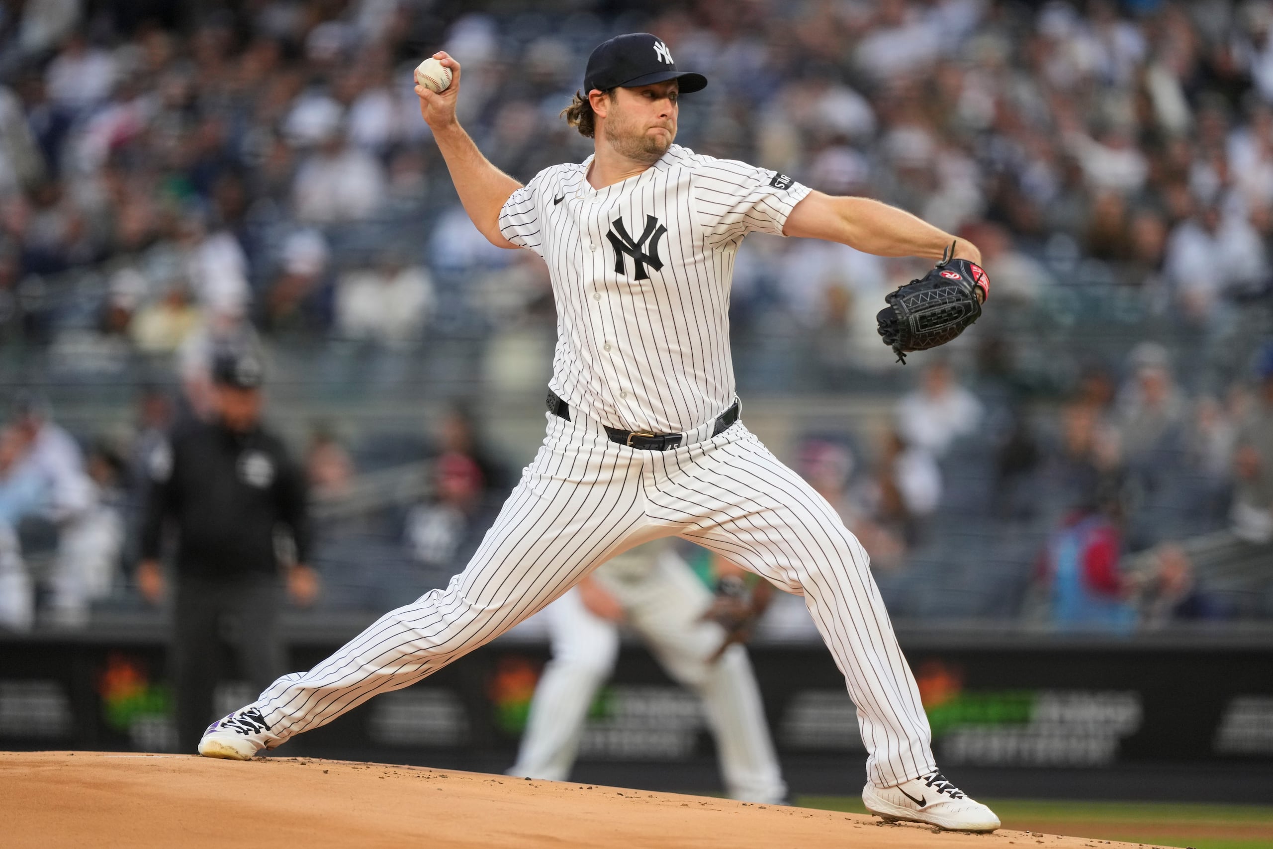 Gerrit Cole no tuvo decisión en el partido.